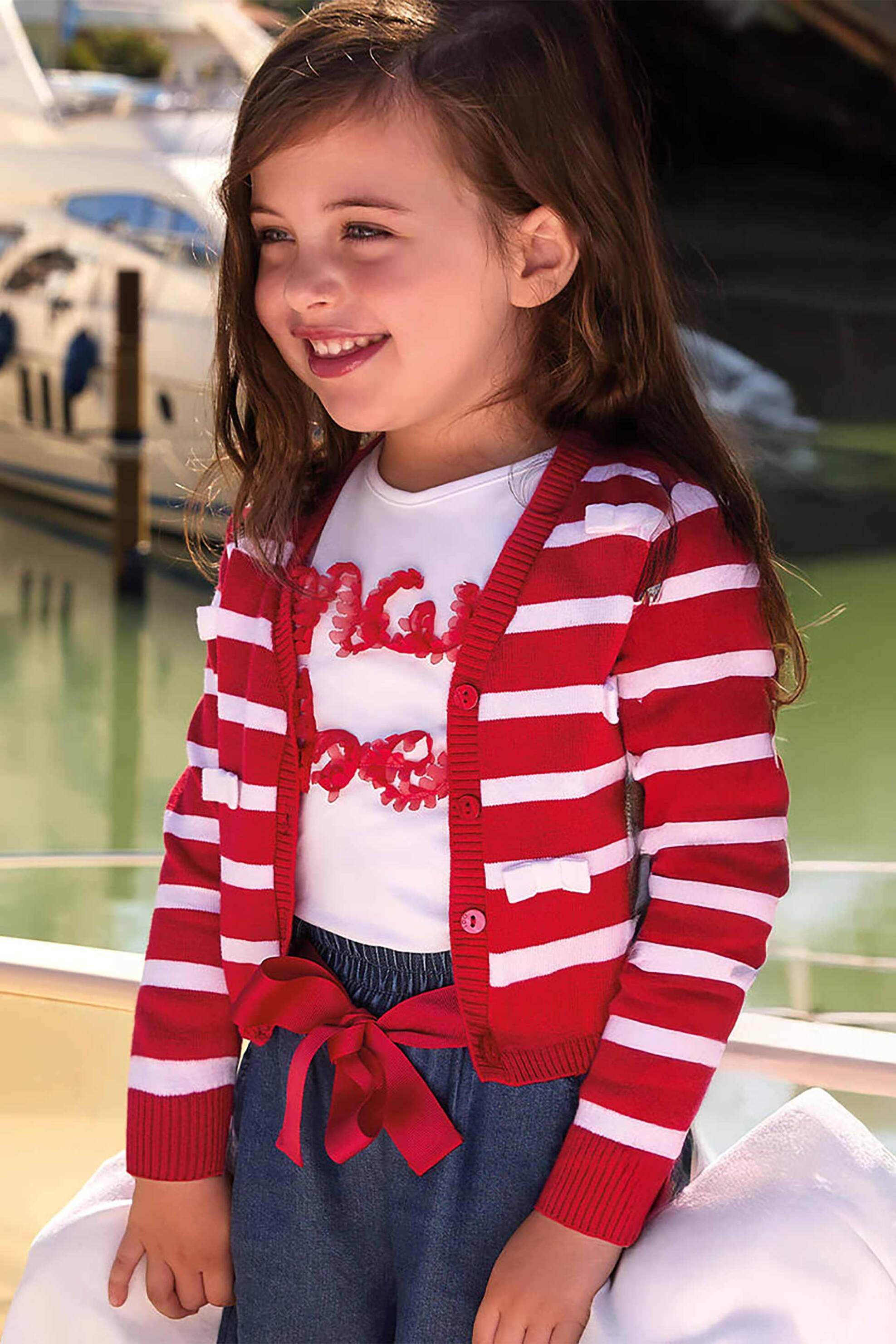 iDO παιδική ζακέτα με ριγέ σχέδιο - 4.G313/00 Κόκκινο