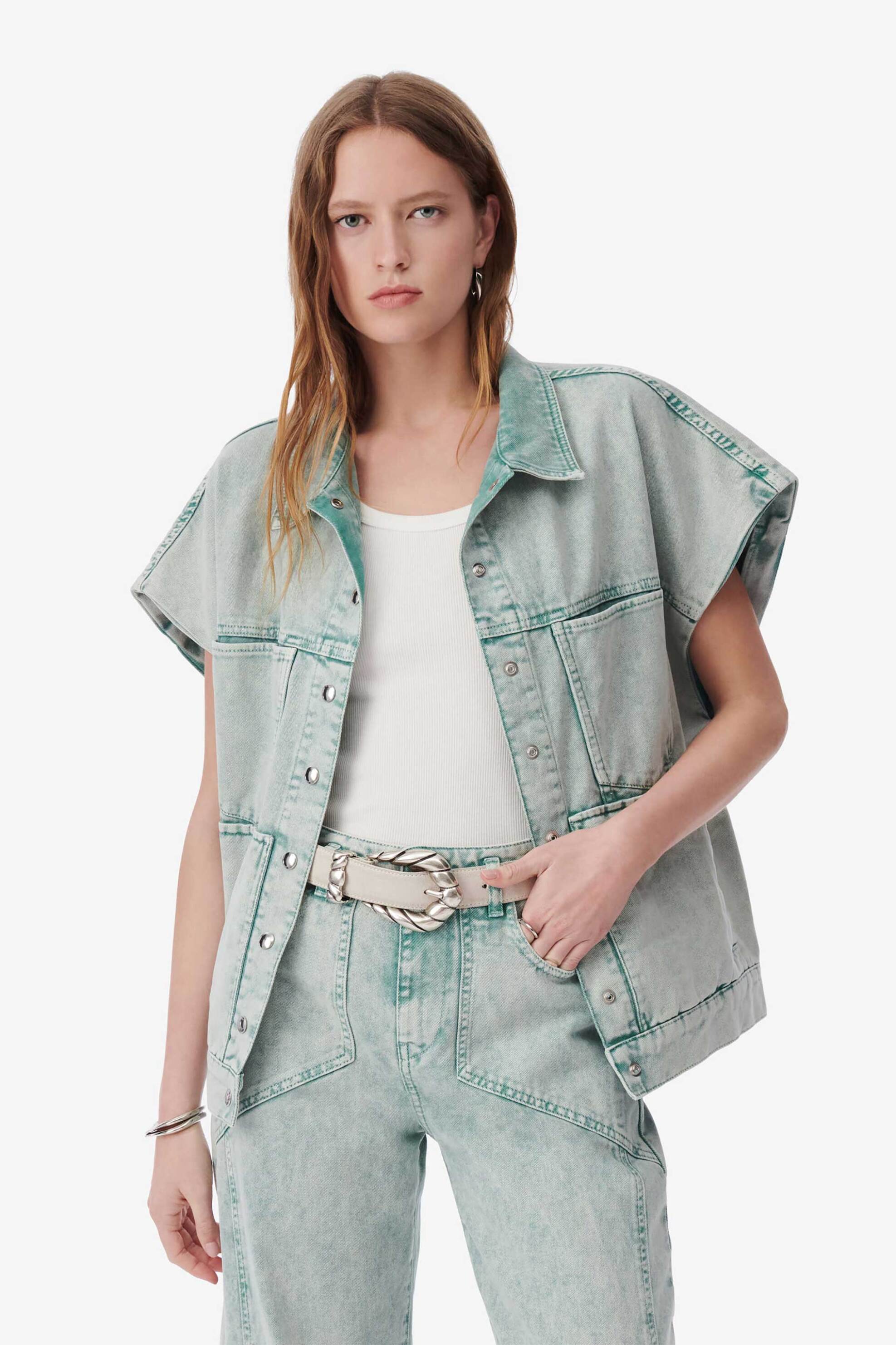 IRO Iro γυναικείo denim γιλέκο "Wally" - WM137WALLY Denim Blue