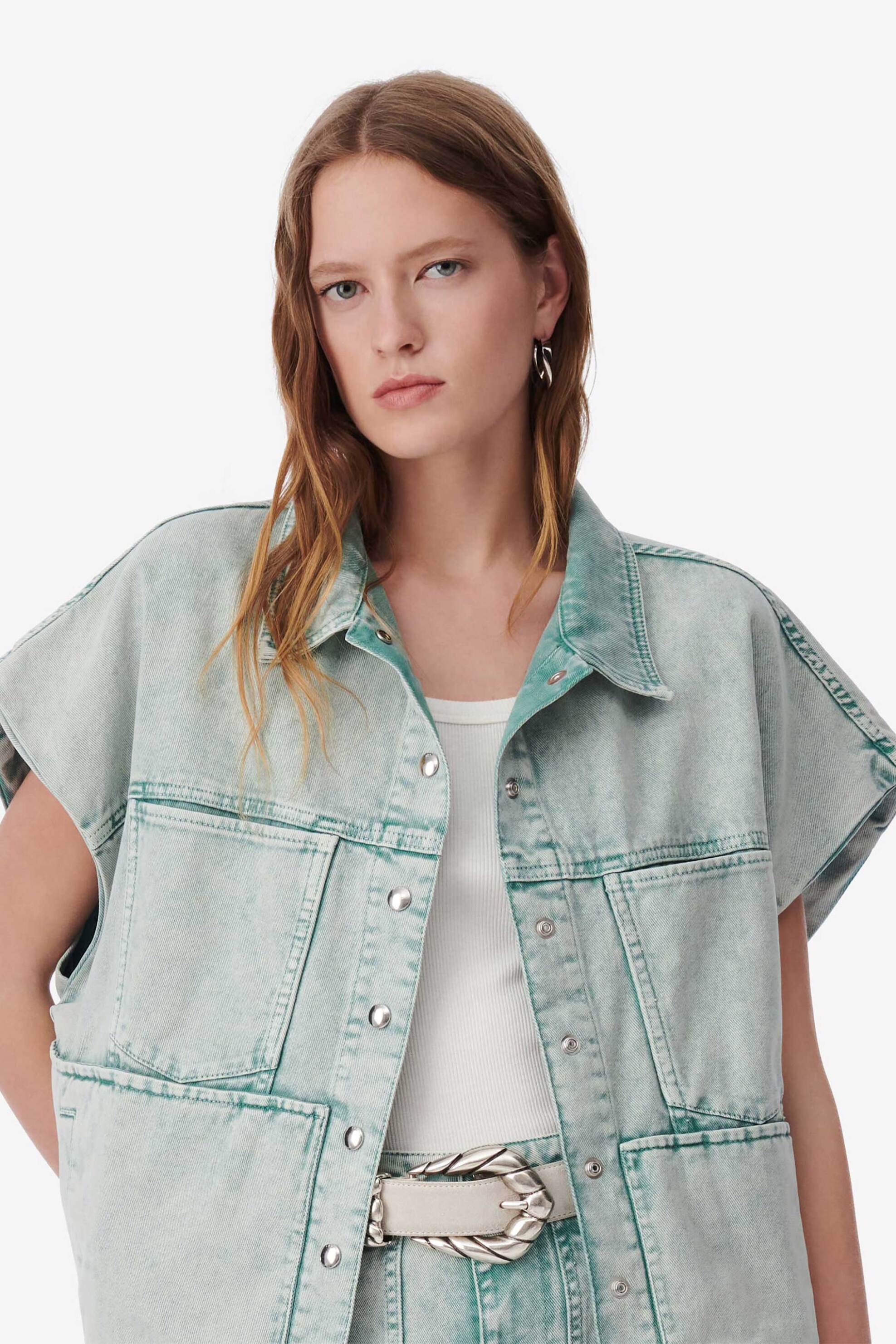 Iro γυναικείo denim γιλέκο "Wally" - WM137WALLY Denim Blue φωτογραφία
