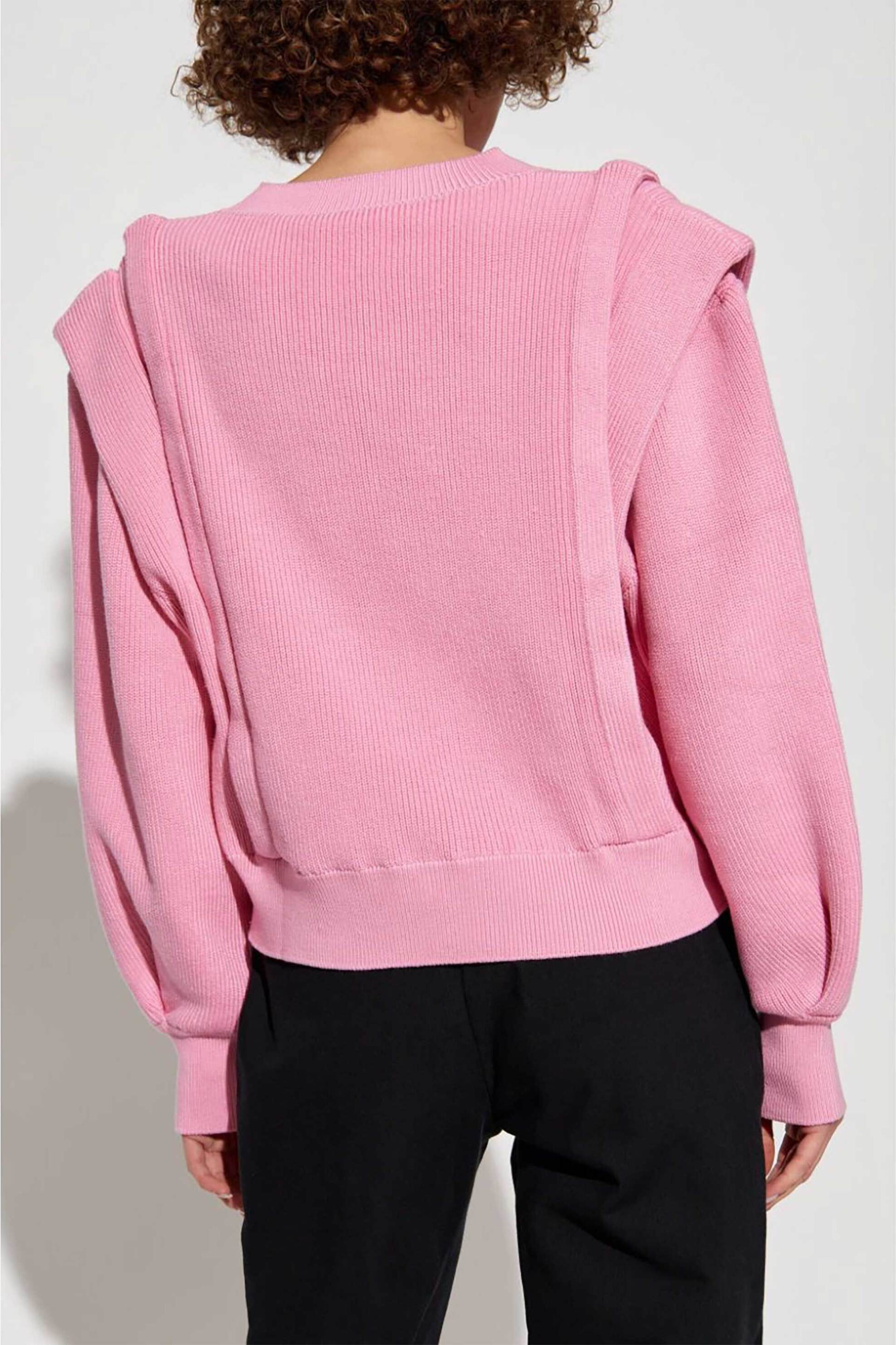 Iro γυναικεία πλεκτή μπλούζα με βολάν στους ώμους "Danitza" - WP12DANITZA Ροζ φωτογραφία