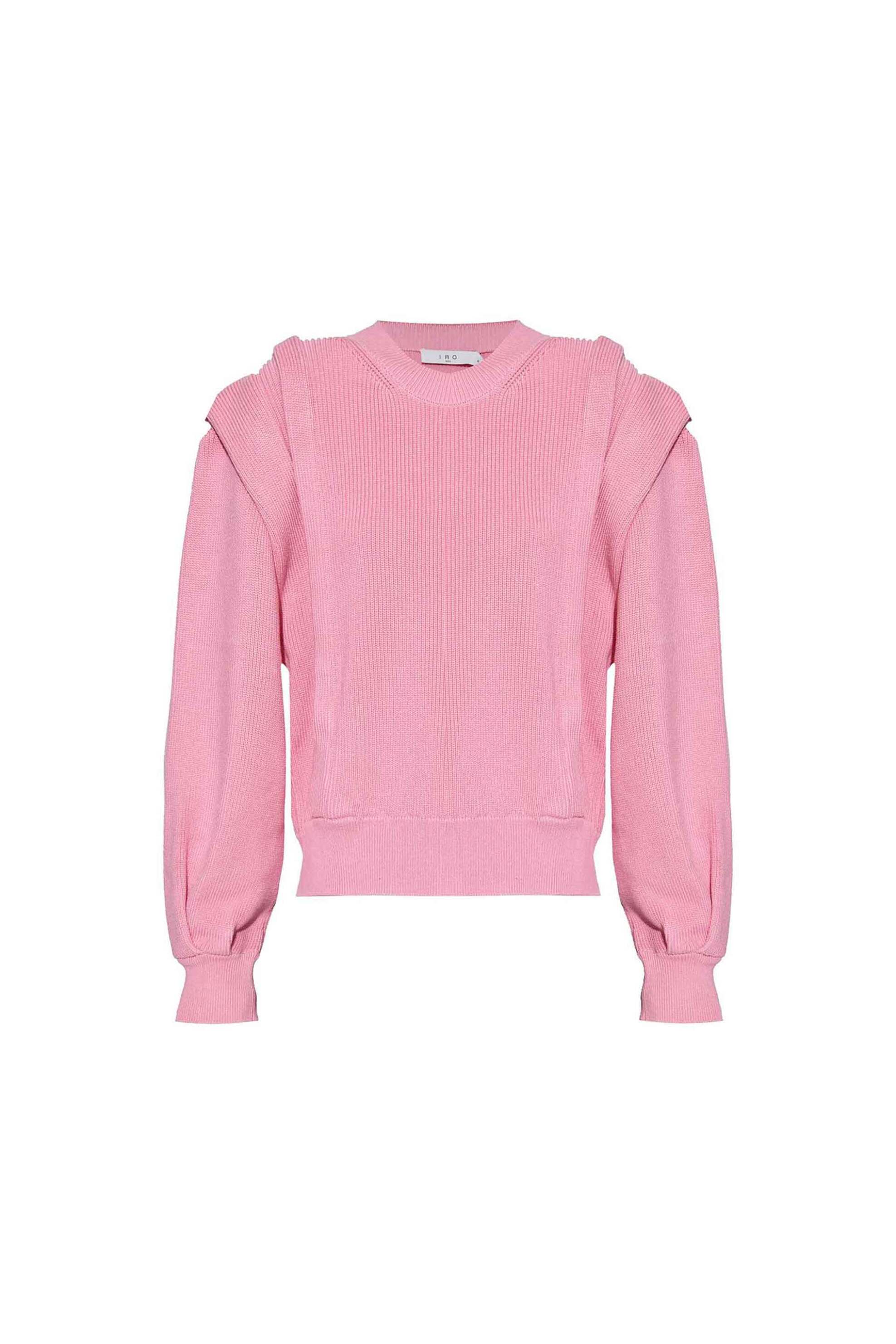 Iro γυναικεία πλεκτή μπλούζα με βολάν στους ώμους "Danitza" - WP12DANITZA Ροζ φωτογραφία
