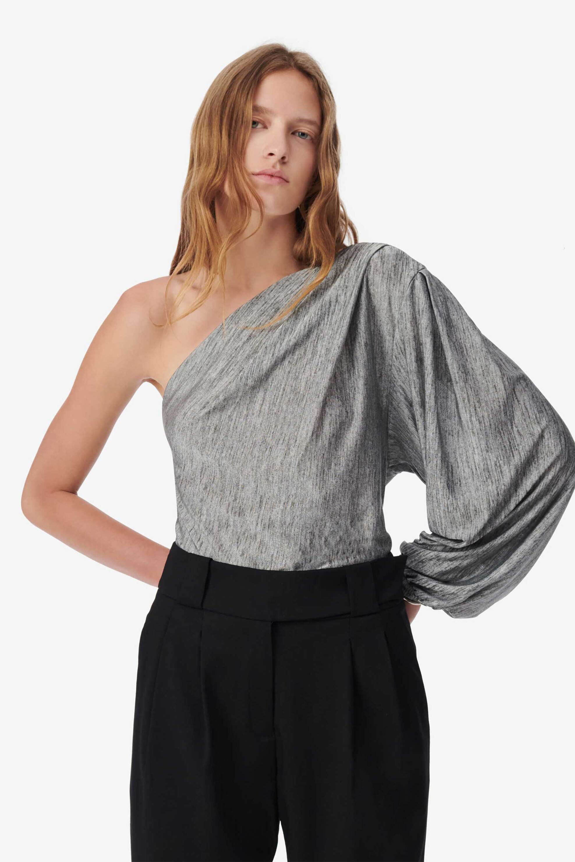 Iro γυναικεία μπλούζα με έναν ώμο "Foula" - WP16FOULA Γκρι