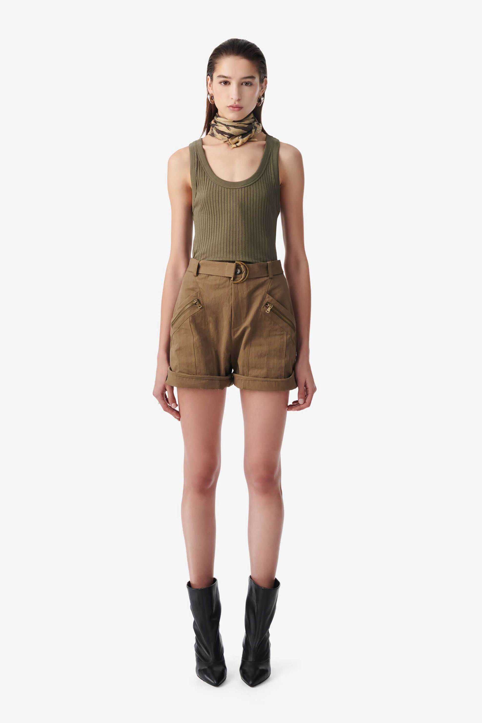 Iro γυναικείο τοπ ribbed "Emma" - WP19EMMA Λαδί φωτογραφία