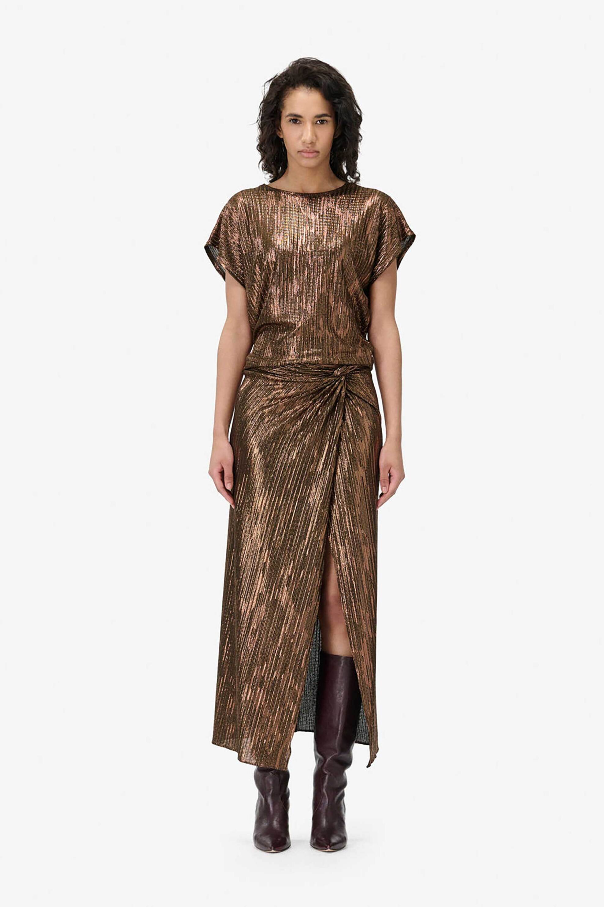 IRO Iro γυναικείο τοπ lurex "Tarra" - WM16TARRA Χρυσό