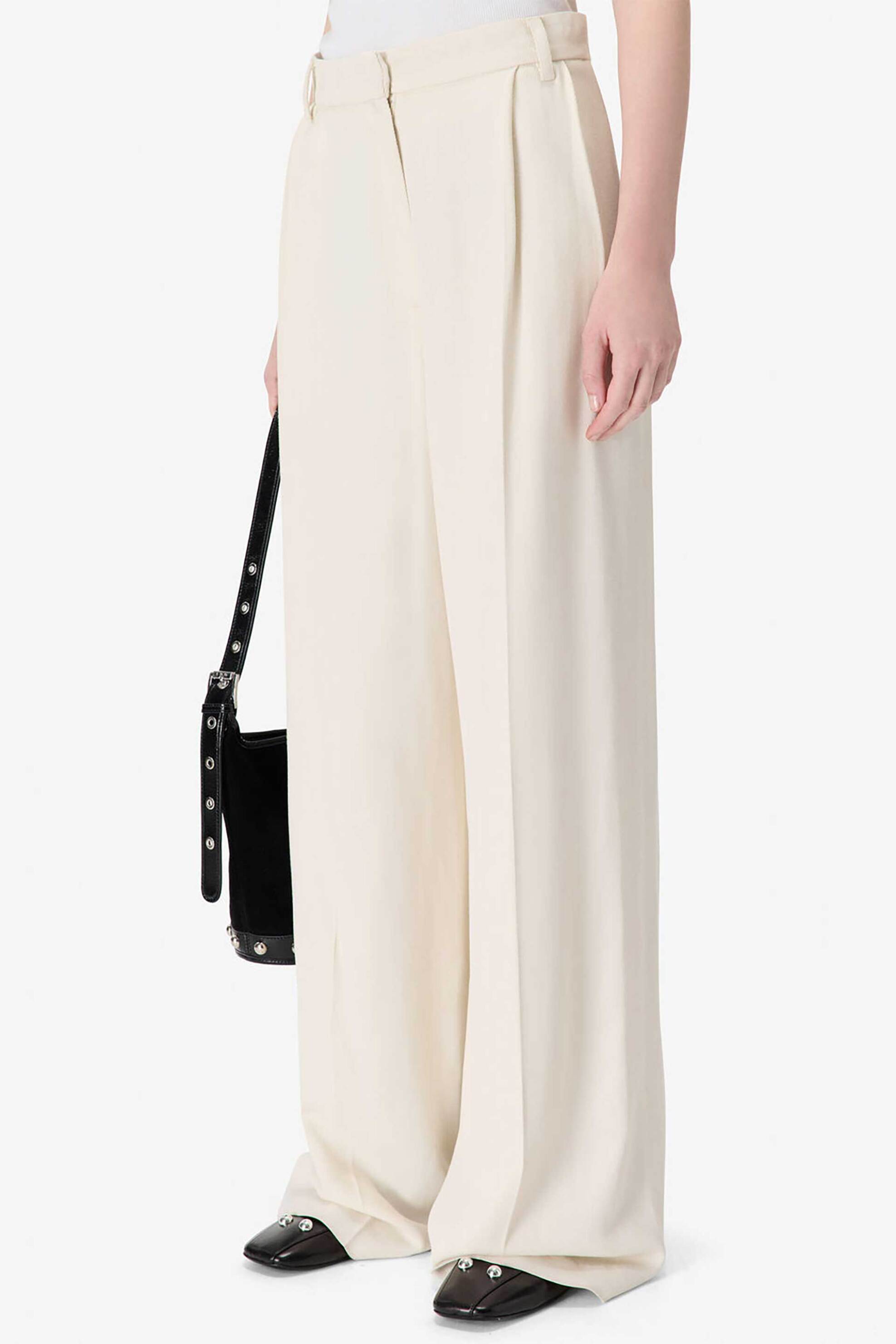 Iro γυναικείο παντελόνι ψηλόμεσο Relaxed Fit - WM23PALLIA Υπόλευκο φωτογραφία