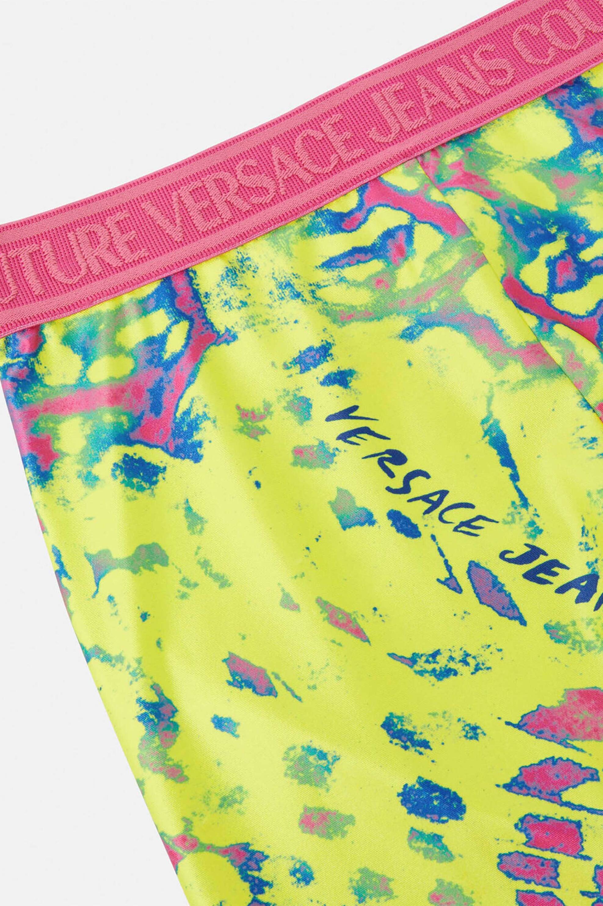 VERSACE JEANS COUTURE Versace Jeans Couture γυναικείο biker κολάν με all-over print και ελαστική μέση - 76HAC106JS289 Πράσινο Lime