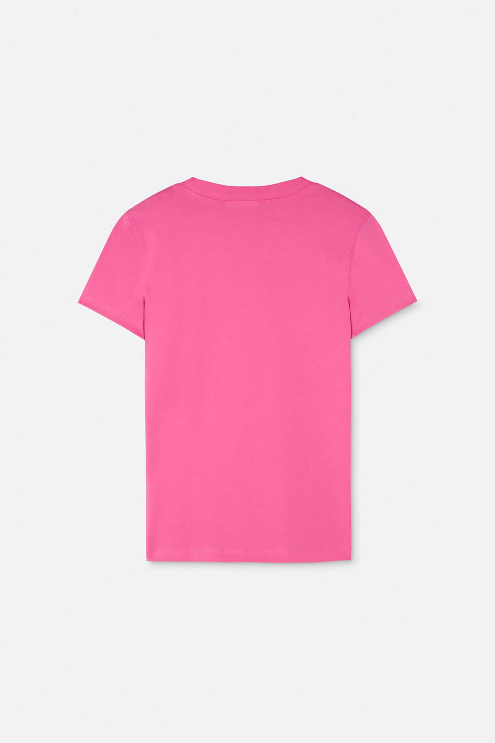 VERSACE JEANS COUTURE Versace Jeans Couture γυναικείο T-shirt με print "Crystal Outline Barocco" - 78HAHC01CJ02C Φούξια - 2
