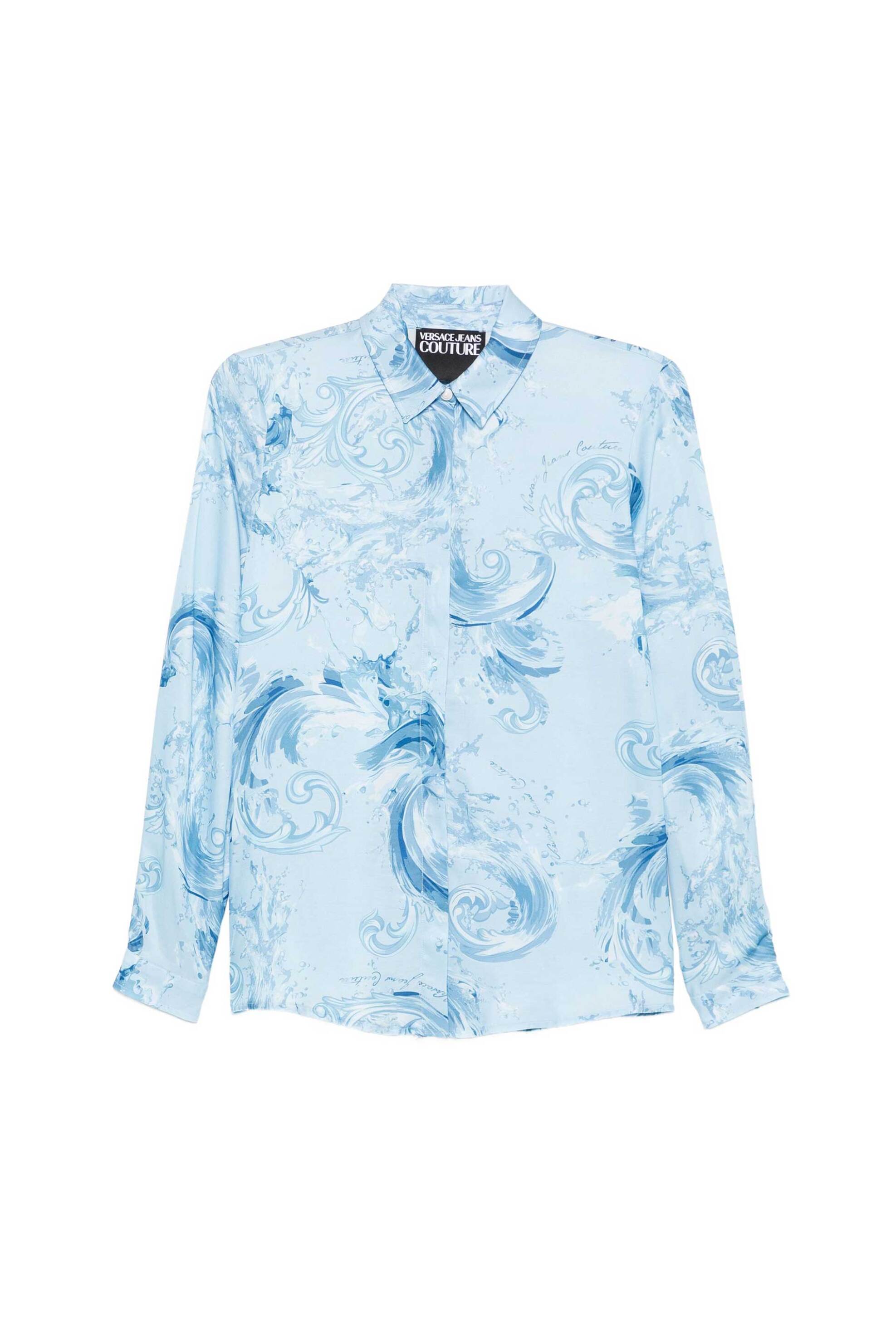 Versace Jeans Couture γυναικείο πουκάμισο με all-over print - 80HAL201NS757 Γαλάζιο