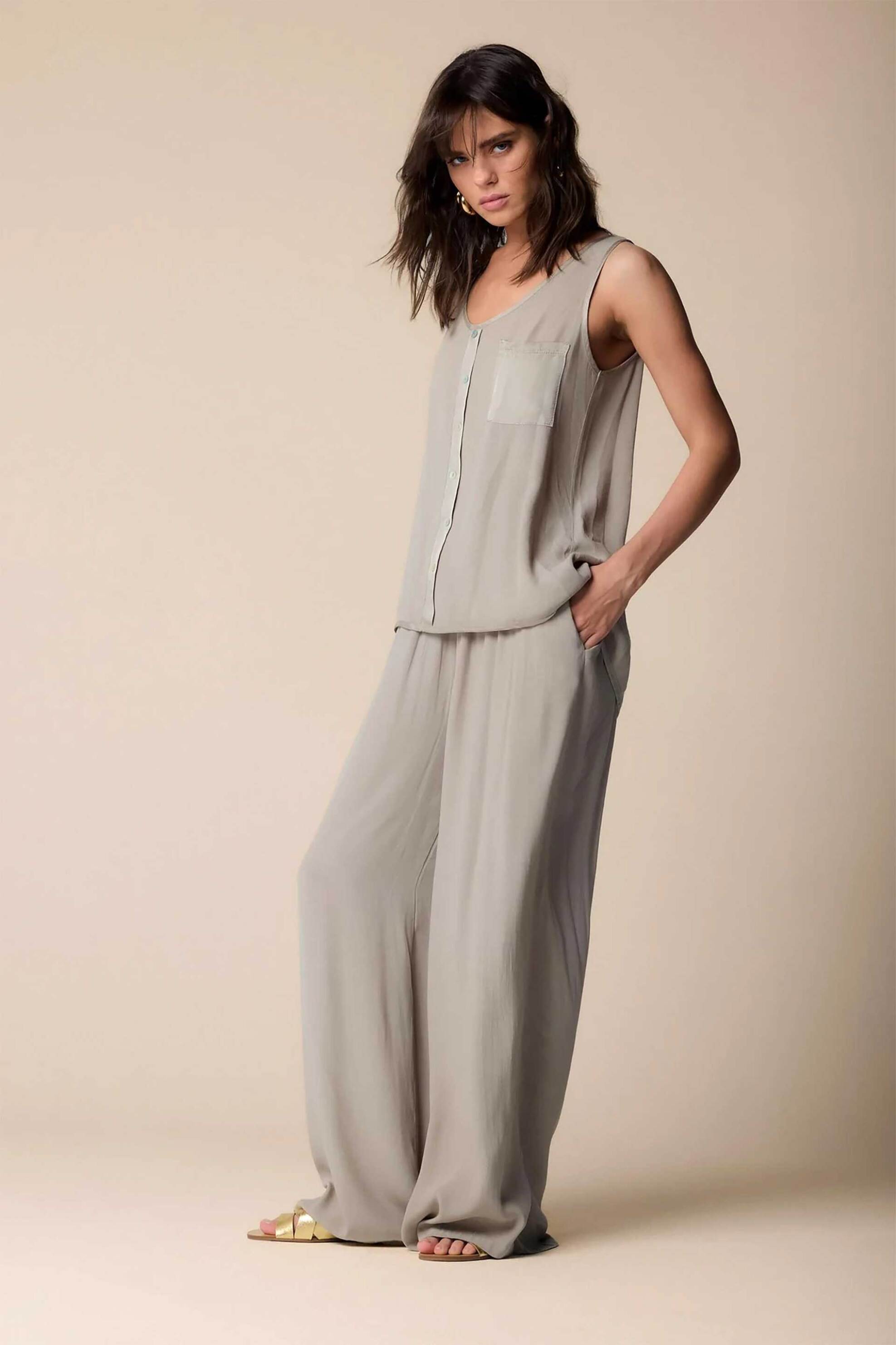 Kocca γυναικεία μπλούζα αμάνικη Loose Fit "Ibra" - P25PCN5893ABUN0000 Γκρι φωτογραφία