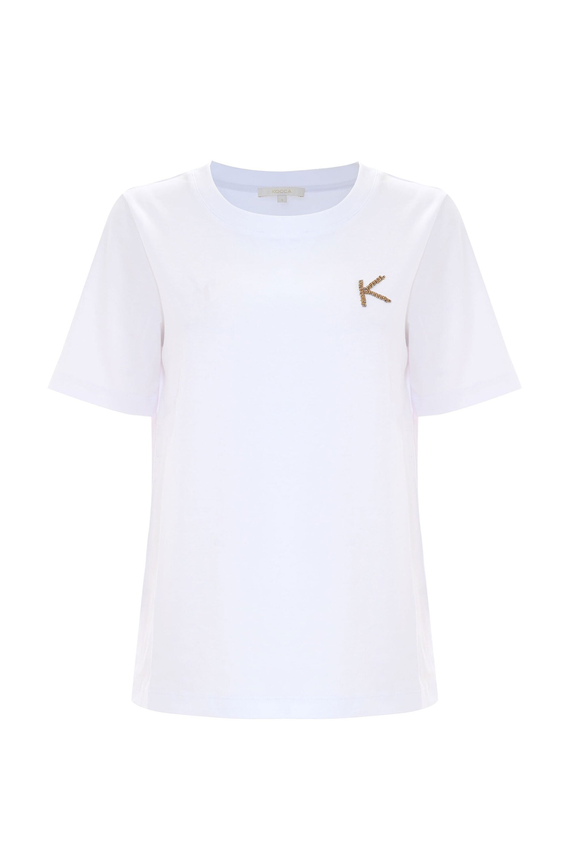 KOCCA Kocca γυναικείο Τ-shirt με κέντημα "Raphael" - P25PTS5517ABUN0000 Λευκό