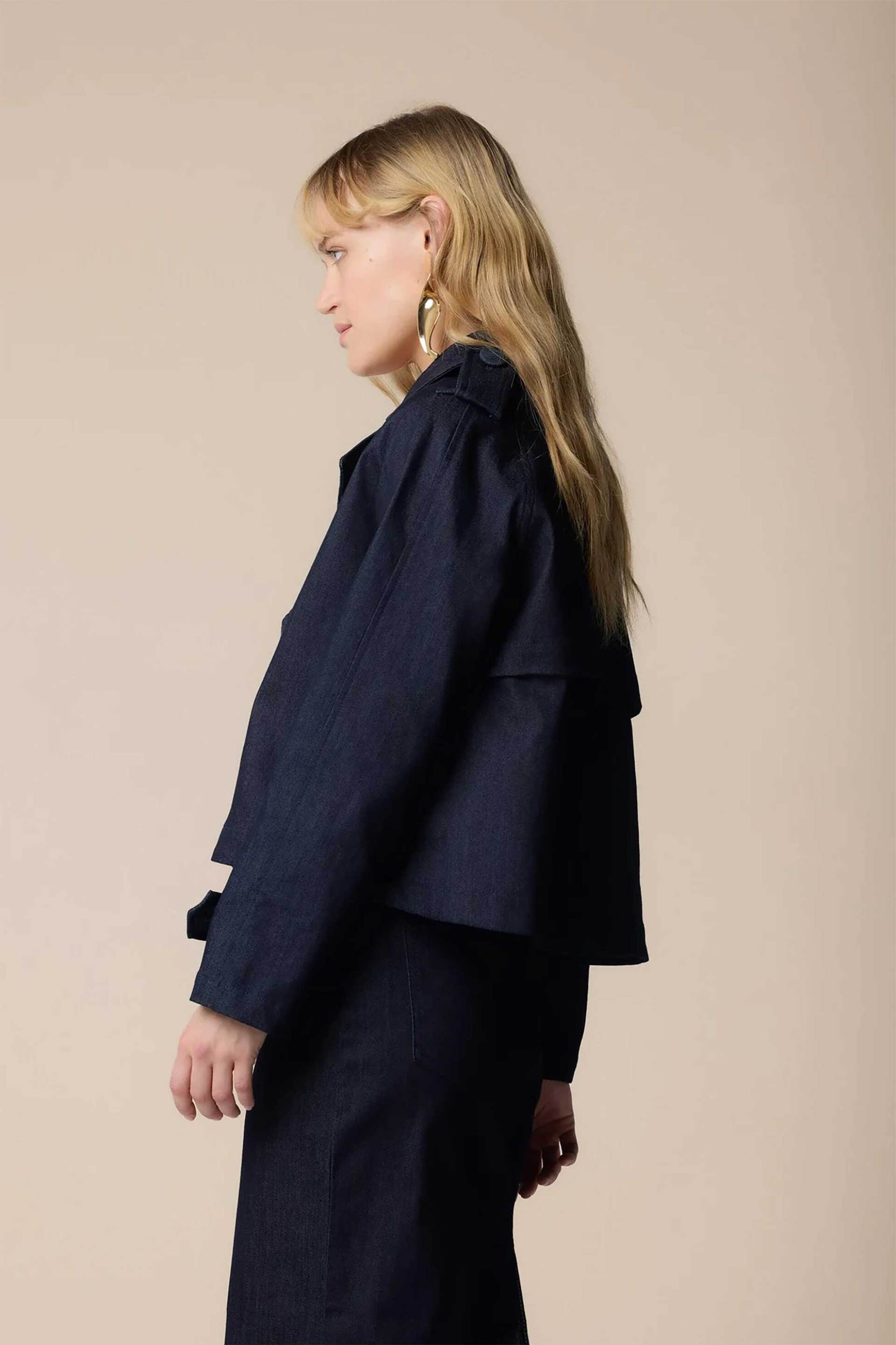Kocca γυναικείο denim jacket cropped "Lilli" - P25PTR5853ABUN0000 Denim Blue φωτογραφία