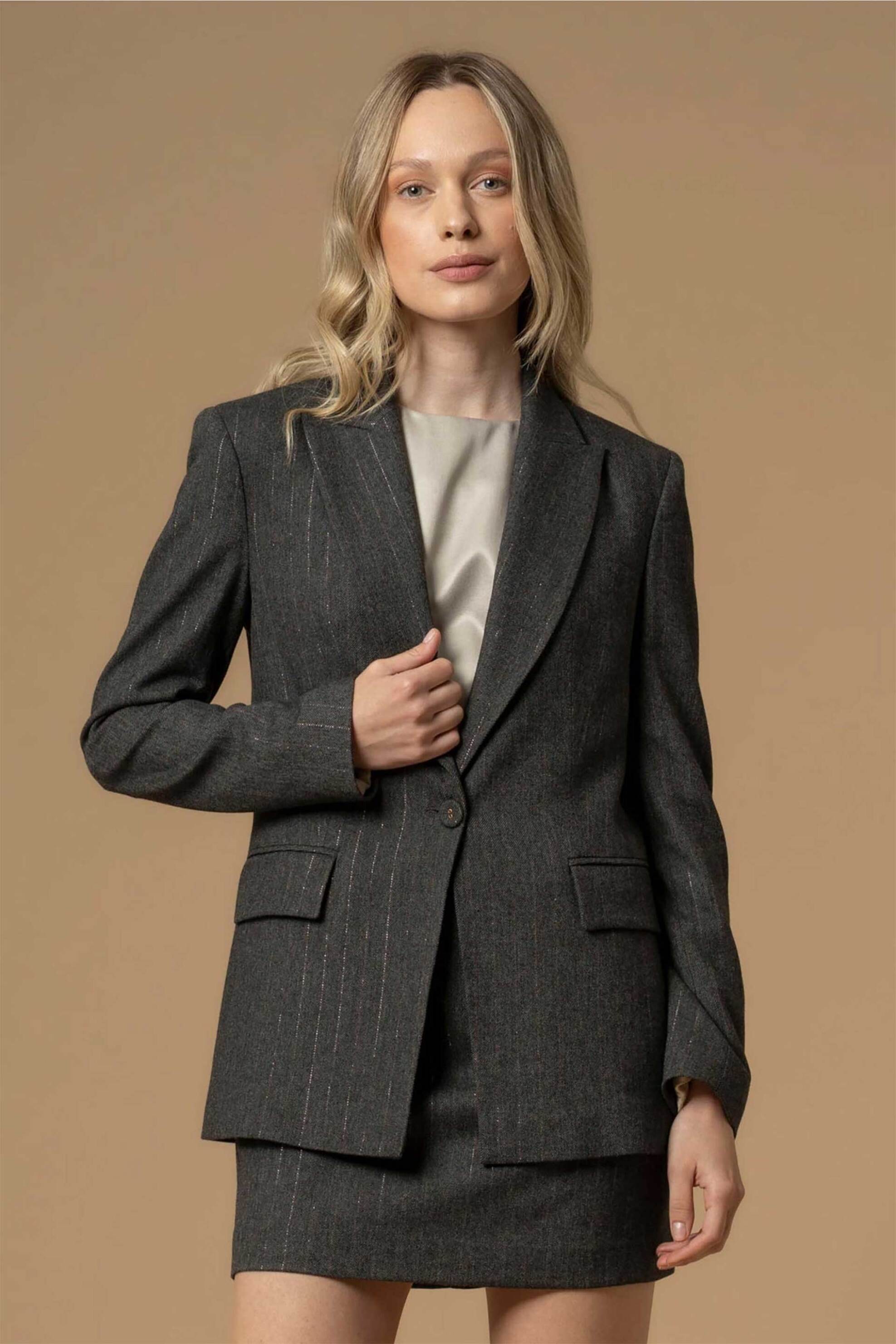 Kocca γυναικείο σακάκι με ριγέ σχέδιο "Elvetia"