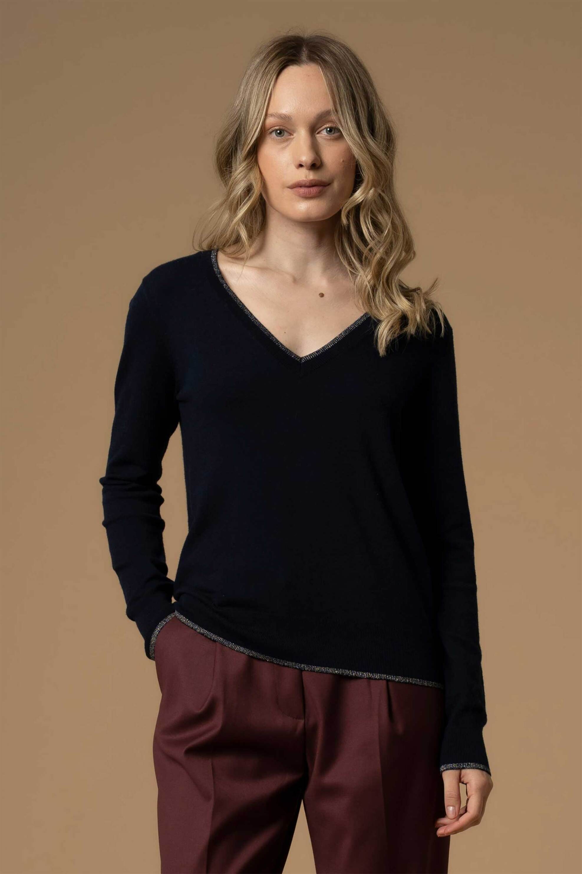 Kocca γυναικεία πλεκτή μπλούζα με στρας "Christophe"