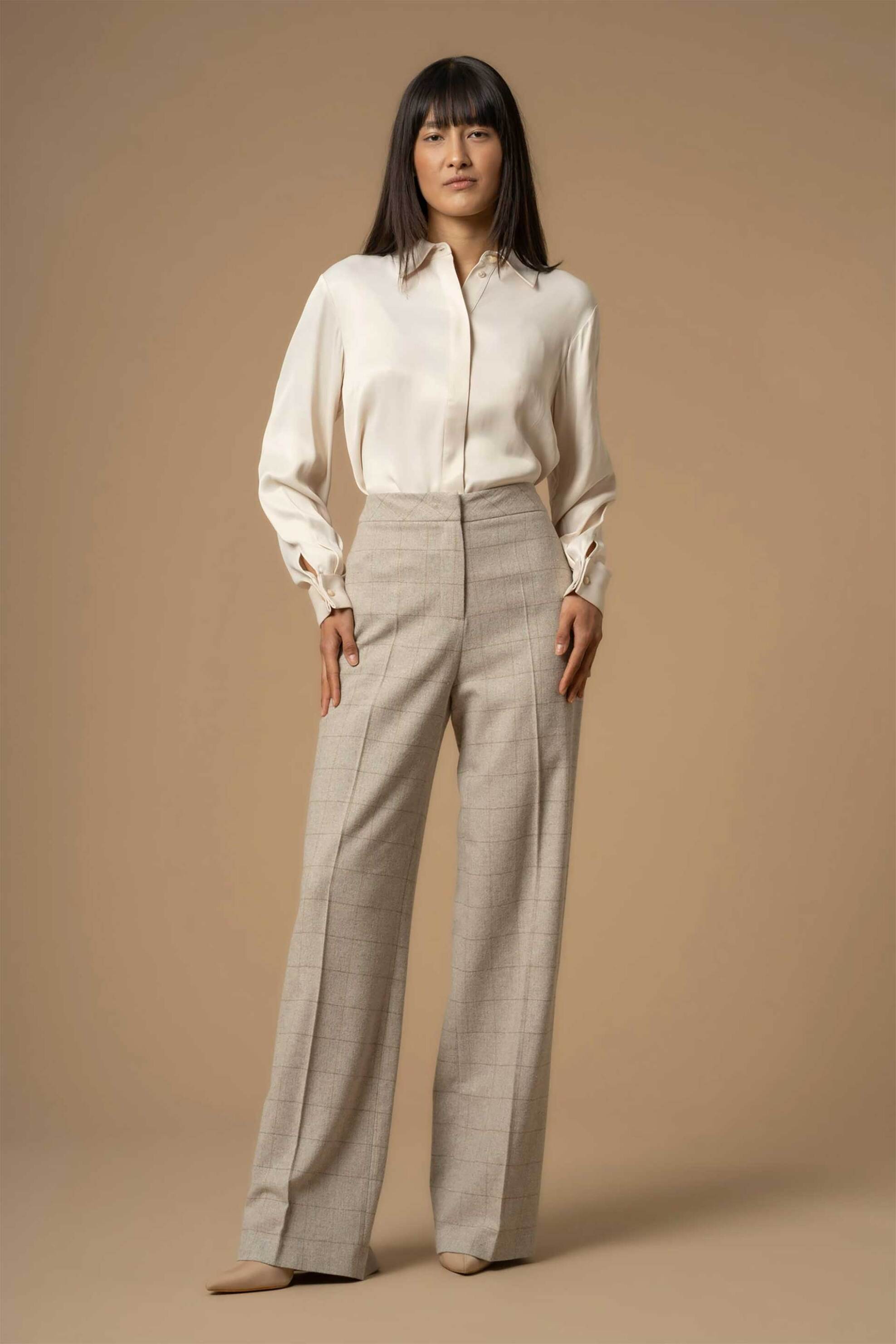 Kocca γυναικείο παντελόνι ριγέ Wide Fit "Agot"