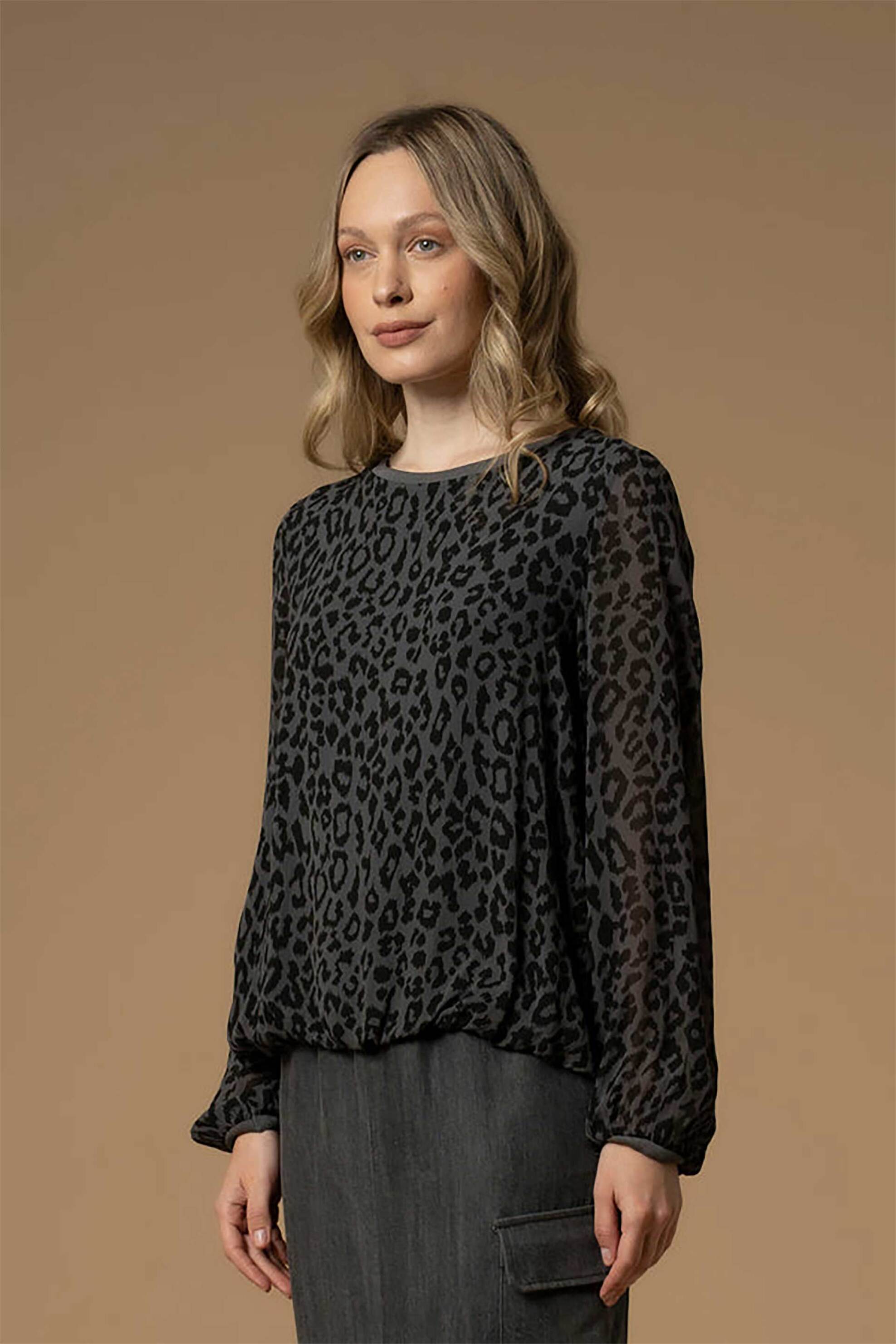 Kocca γυναικεία μπλούζα με animal print Loose Fit "Israel" | S