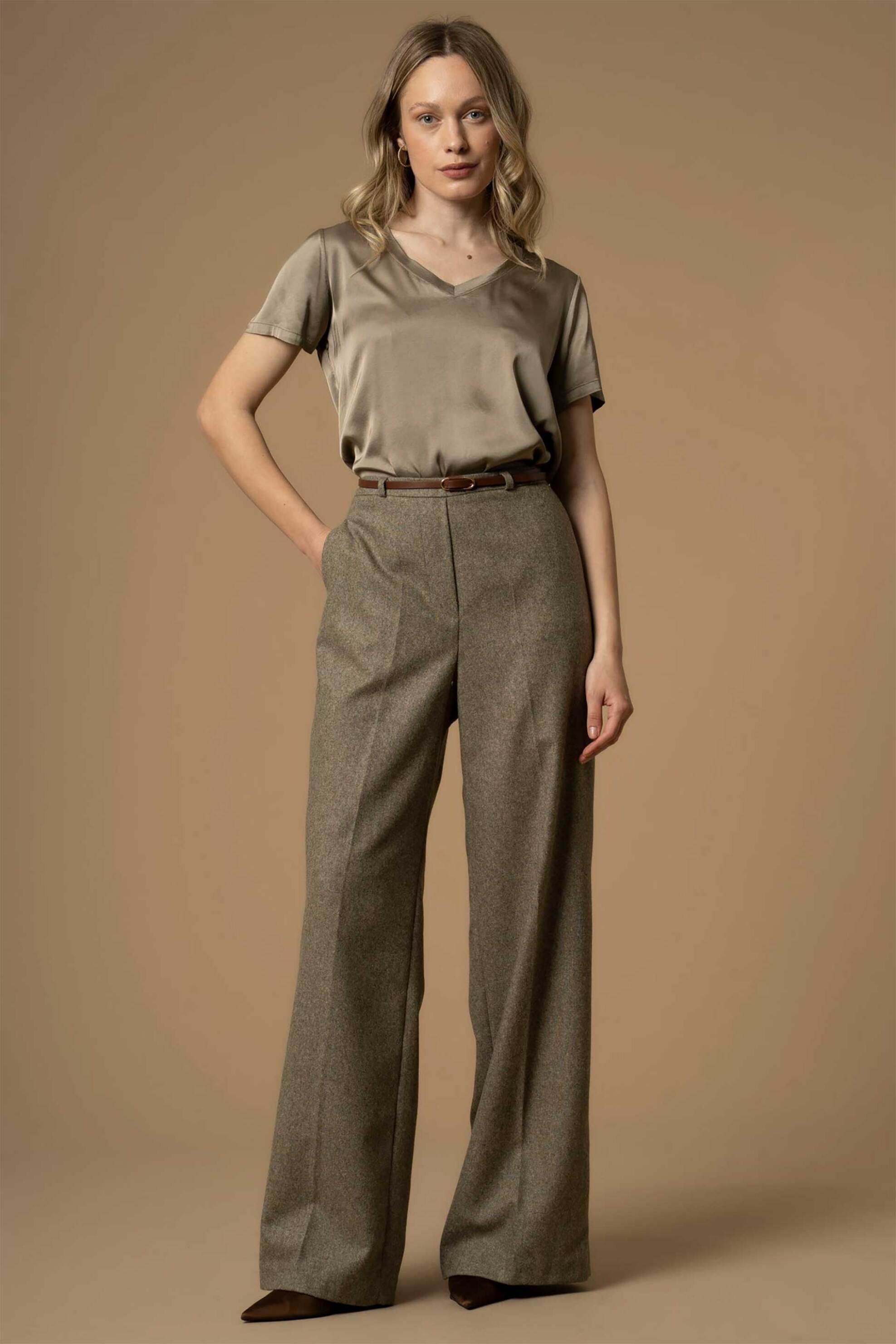 Kocca γυναικείο παντελόνι μονόχρωμο Wide Leg "Engracia"