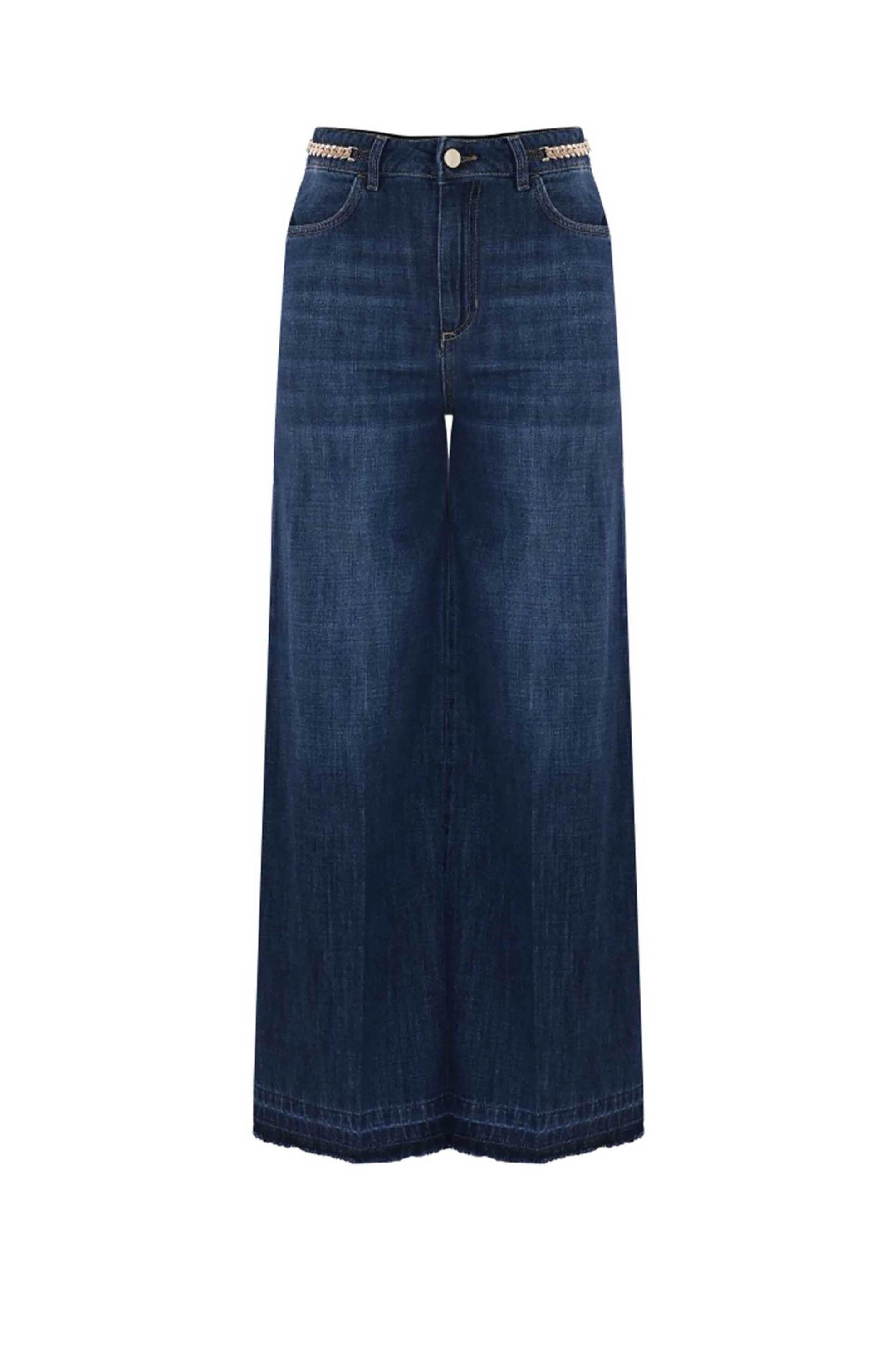 Kocca γυναικείο τζιν παντελόνι Wide Leg "Lullacat Chain"