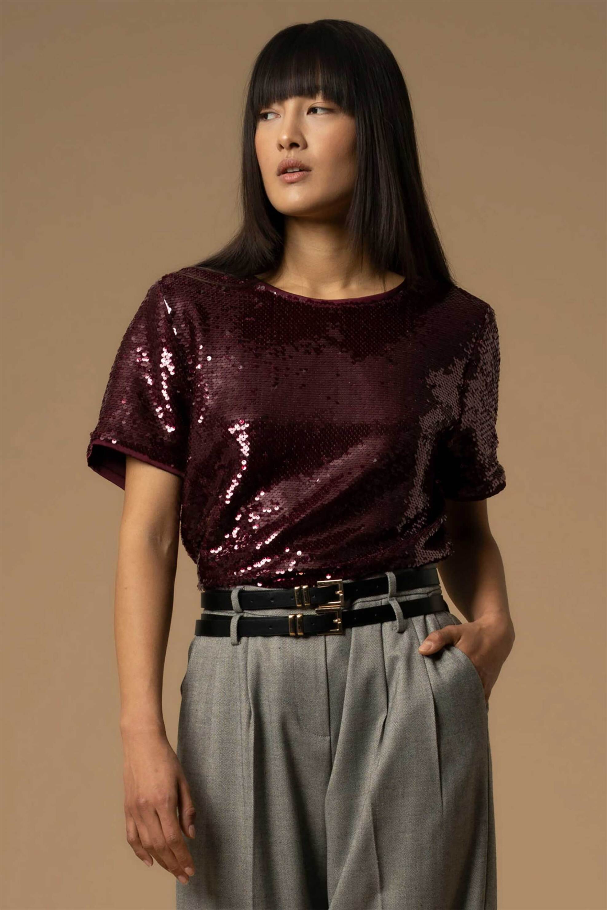 Kocca γυναικείο παντελόνι ριγέ Wide Fit "Gregor"