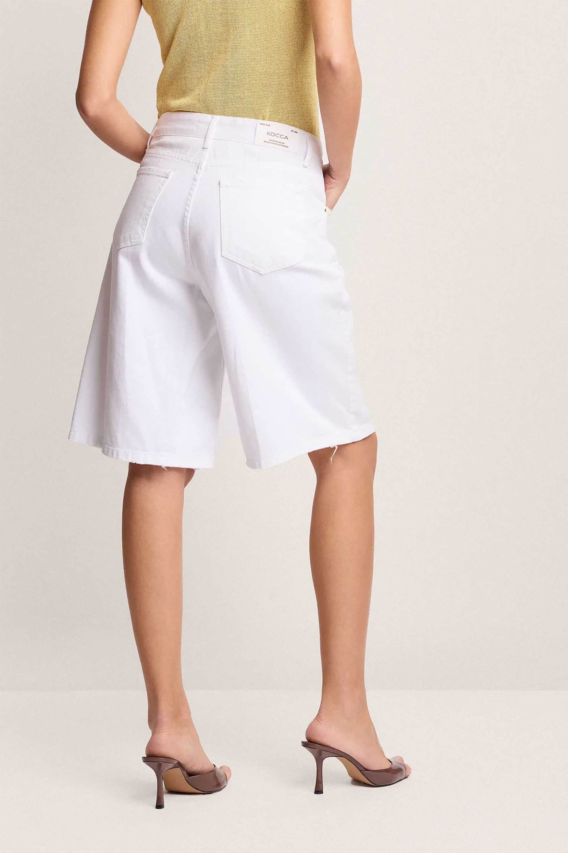 KOCCA Kocca γυναικεία βερμούδα με wide leg "Licinia" - P26PSH8805ABUN0000 Κρέμ - 4