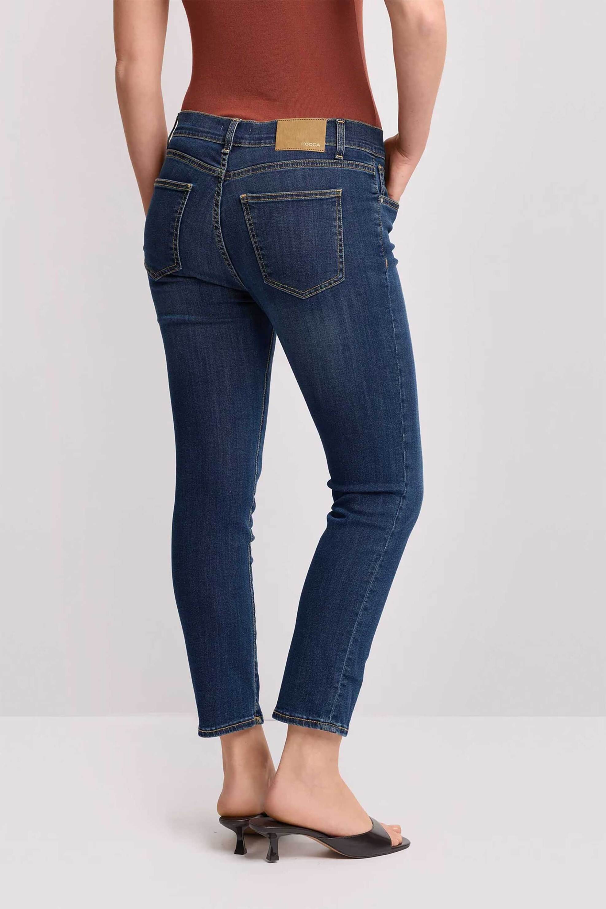 Kocca γυναικείο τζιν παντελόνι πεντάτσεπο cropped Skinny Fit "Germar" - P26PPD8400ABUN0000 Denim Blue Σκούρο φωτογραφία