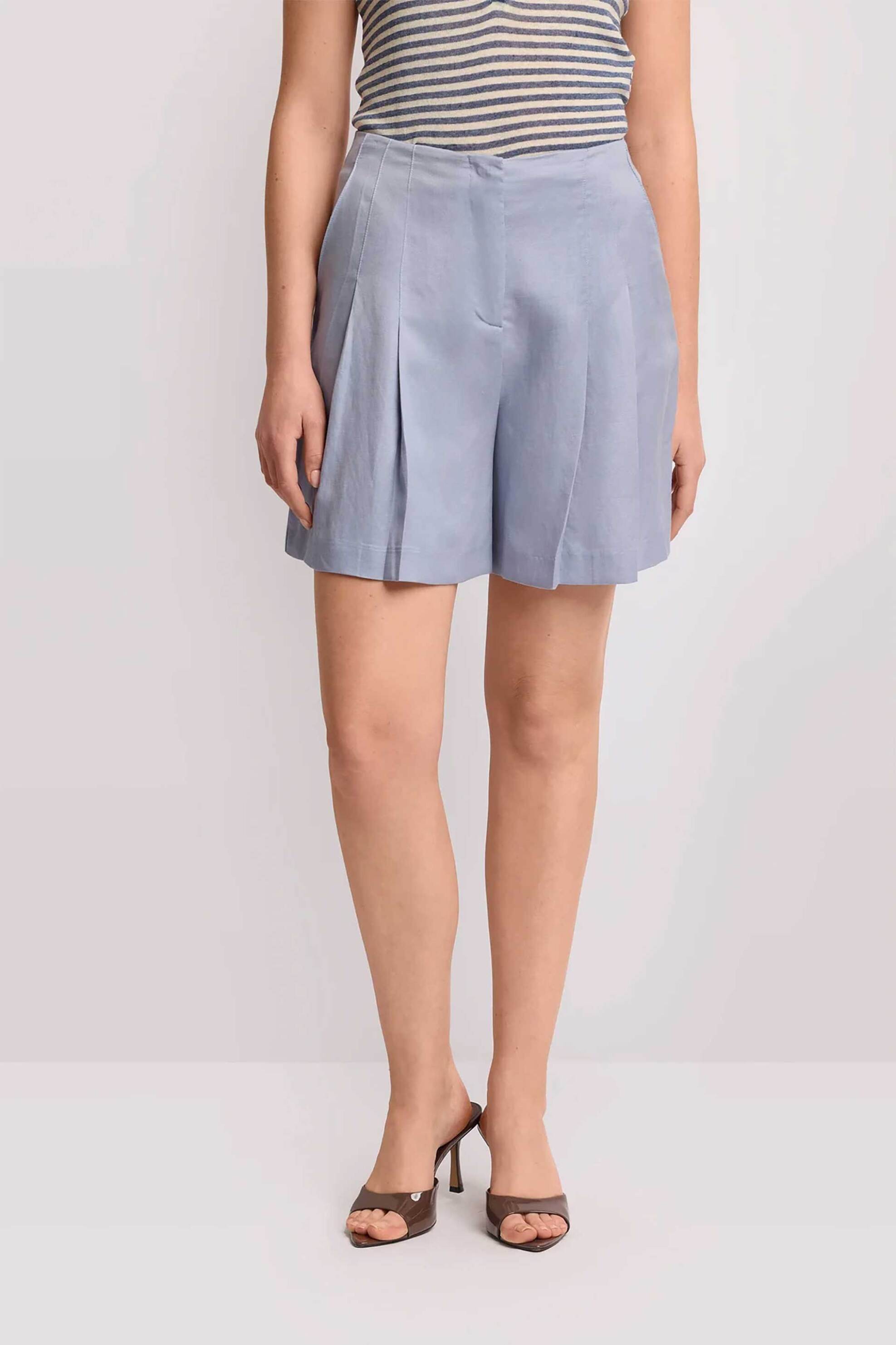 Kocca γυναικείο σορτς με πιέτες "Domingo" - P26PSH8528ABUN3567 Μπλε Ανοιχτό φωτογραφία