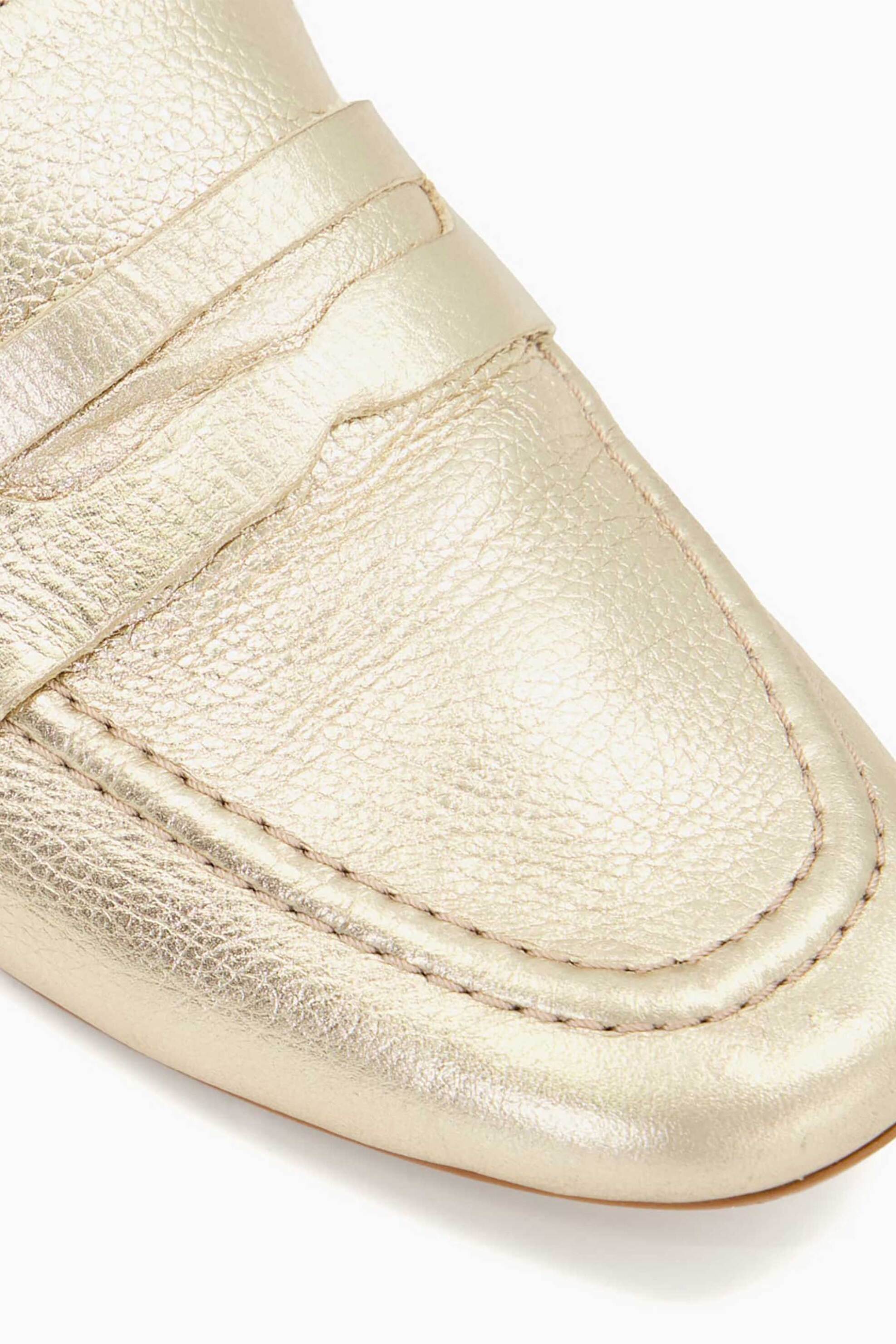 Dune London γυναικεία δερμάτινα loafers μονόχρωμα με ανάγλυφη λεπτομέρεια 