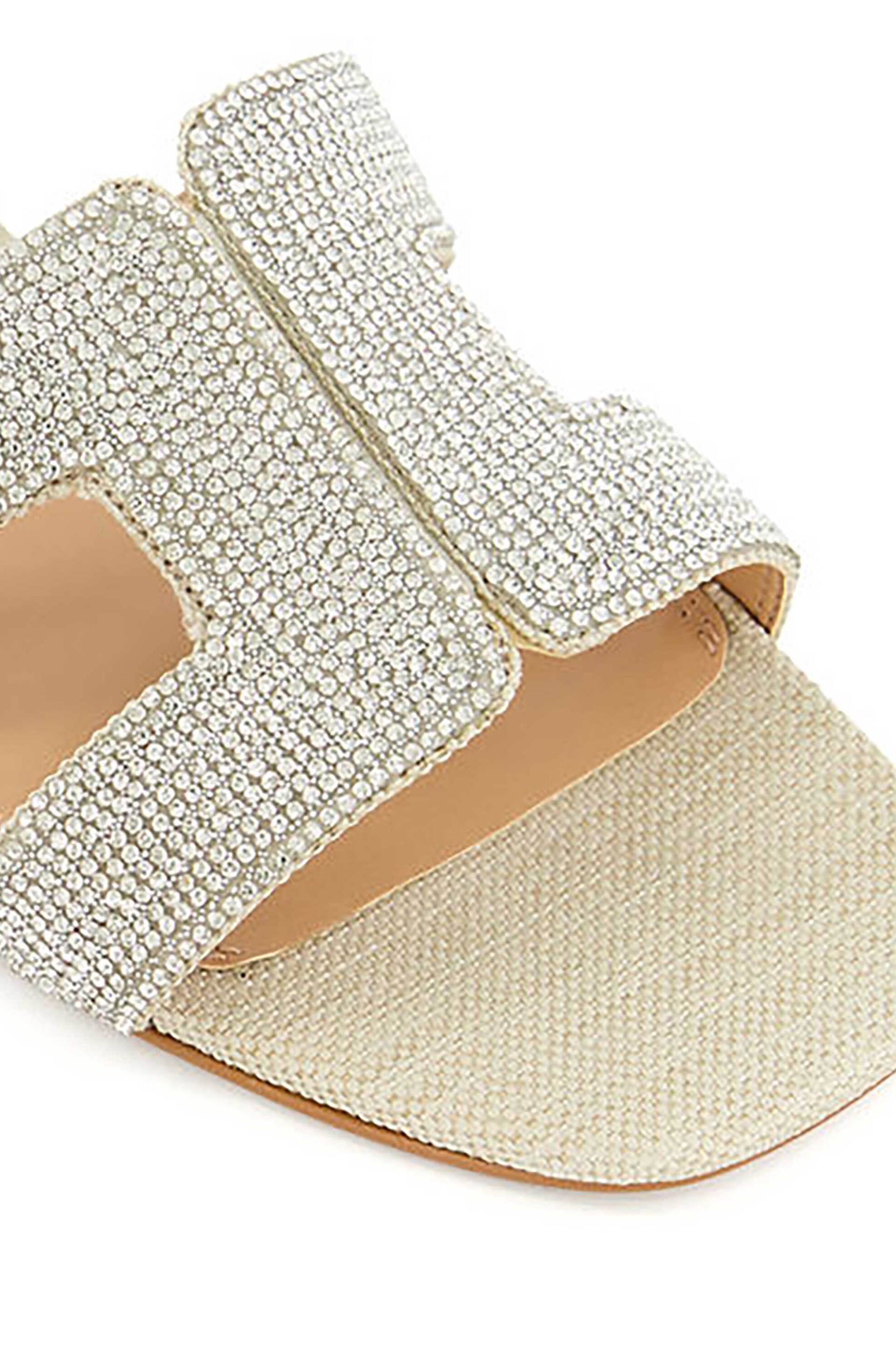 Dune London γυναικεία σανδάλια μονόχρωμα με rhinestones "Loupe" - 0079504510016643 Ασημί φωτογραφία