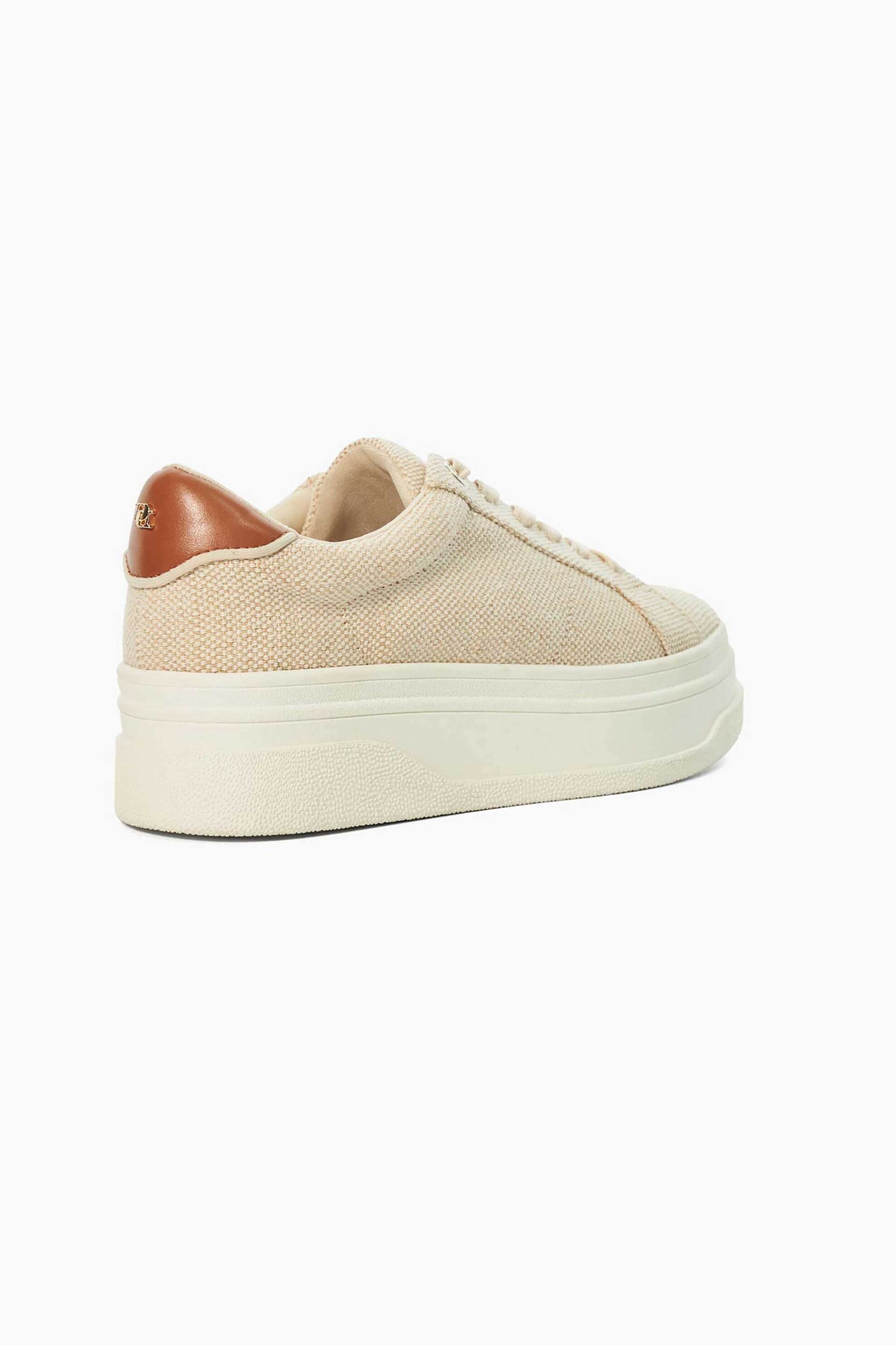 DUNE LONDON Dune London γυναικεία flatform sneakers μονόχρωμα με μεταλλική λεπτομέρεια "Exaggerate" - 2026506660033 Μπεζ - 4