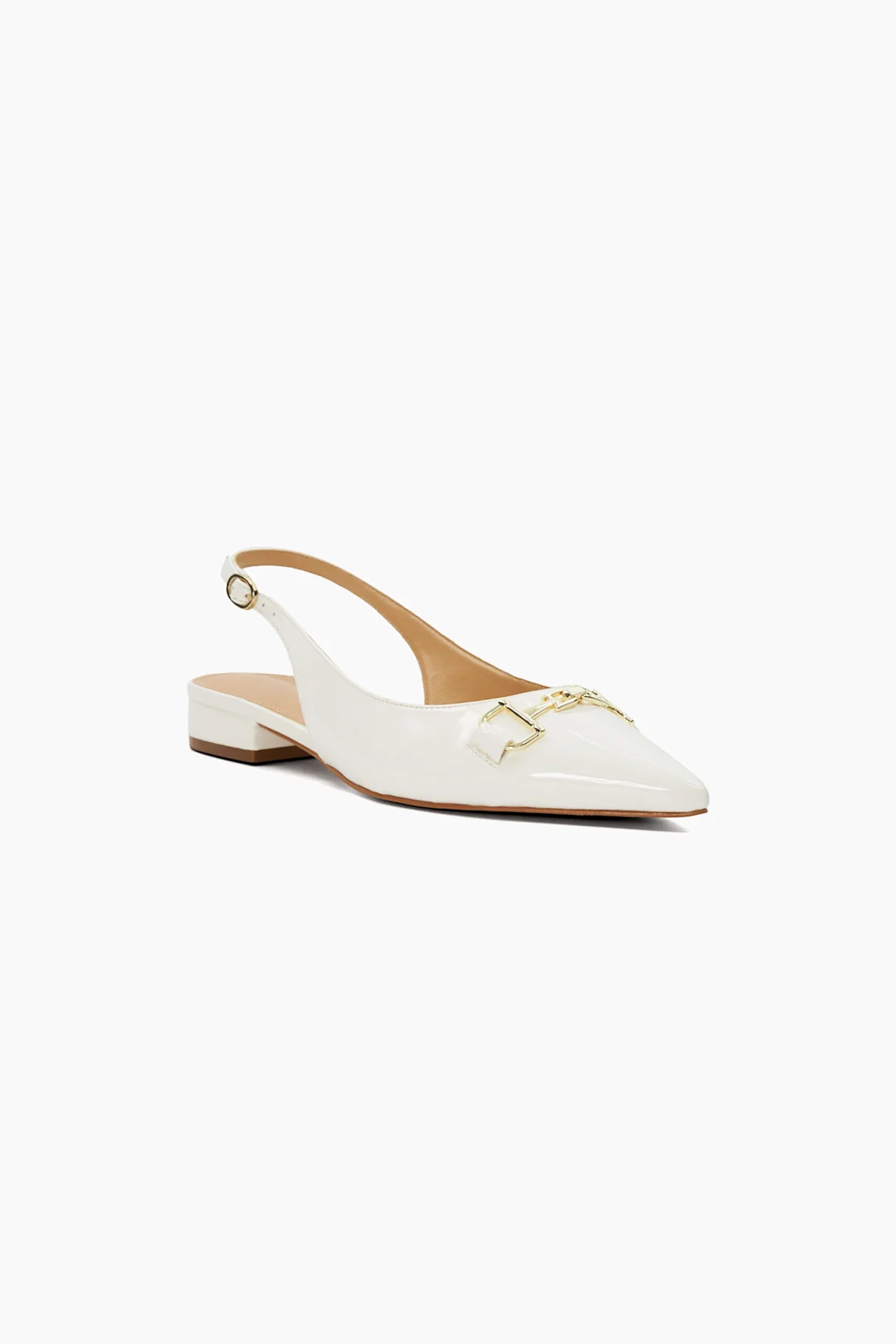 Dune London γυναικείες μπαλαρίνες slingback "Hopeful" - 0075504510011106 Λευκό φωτογραφία