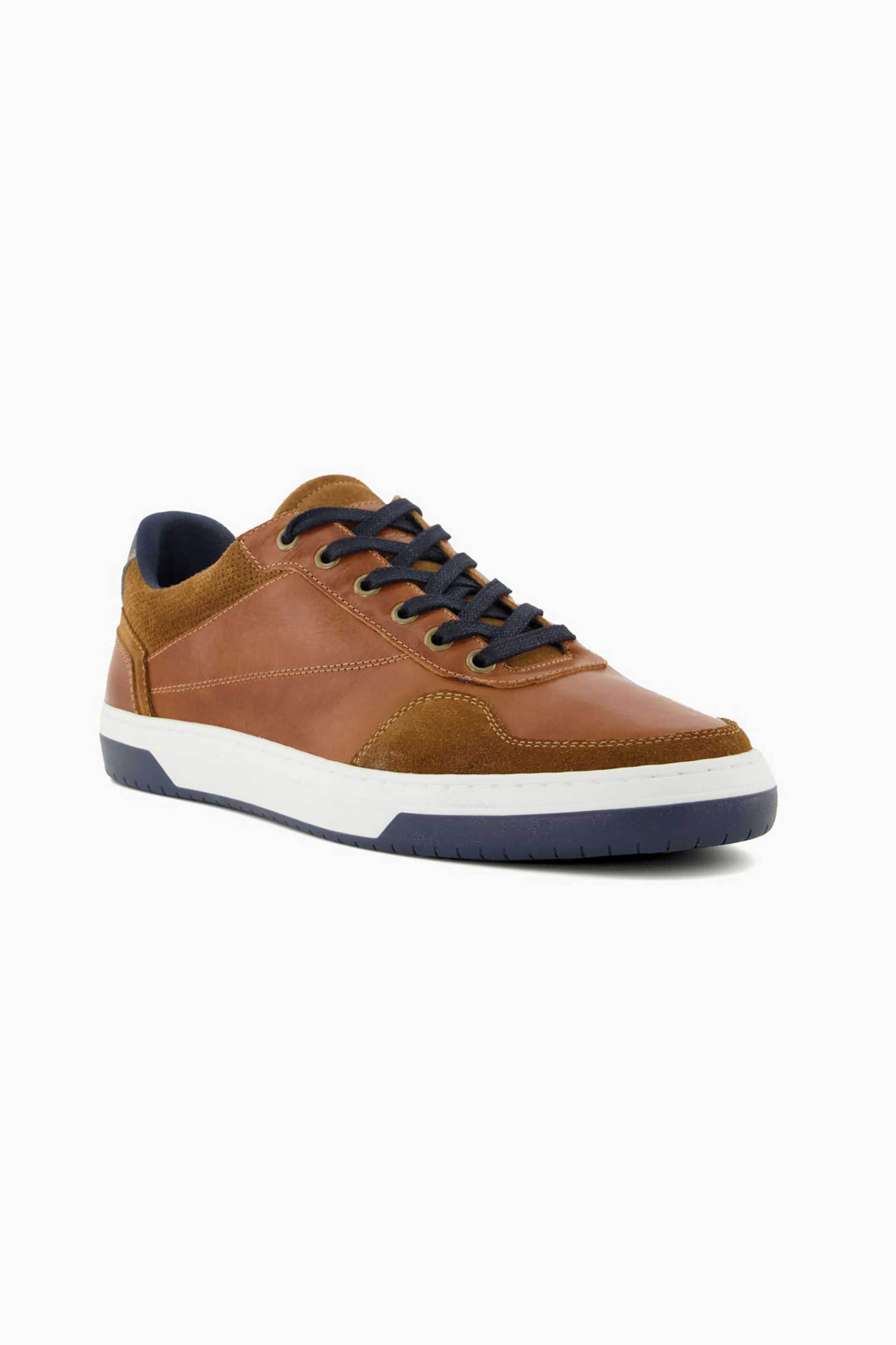Dune London ανδρικά δερμάτινα sneakers μονόχρωμα "Thorin" - 0483506380004 Ταμπά φωτογραφία