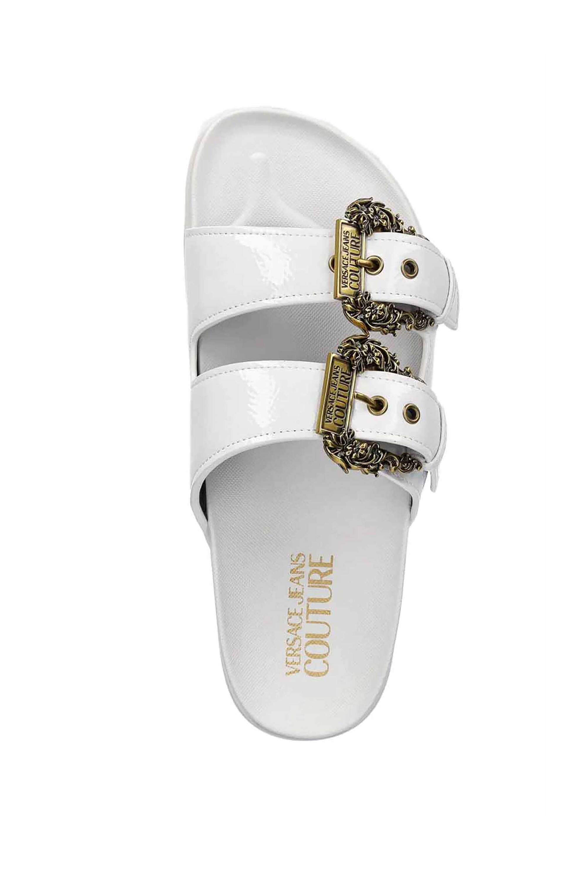 VERSACE JEANS COUTURE Versace Jeans Couture γυναικεία σανδάλια "Arizona" - 78VA3SM1ZS539 Λευκό - 4