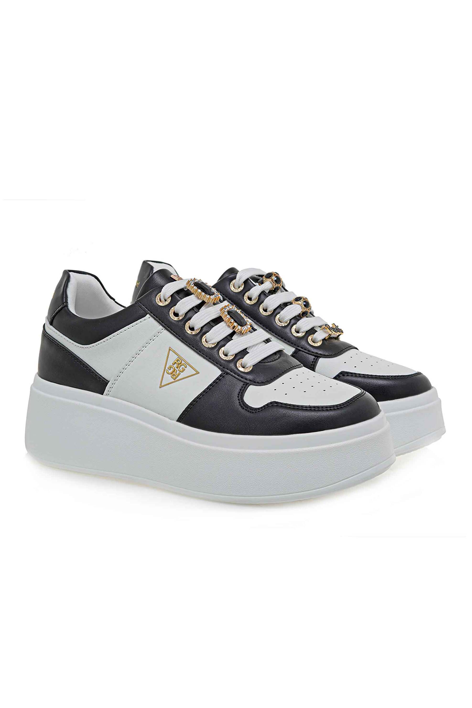 Renato Garini γυναικεία sneakers με μεταλλικό λογότυπο - U119R5553483 Λευκό φωτογραφία
