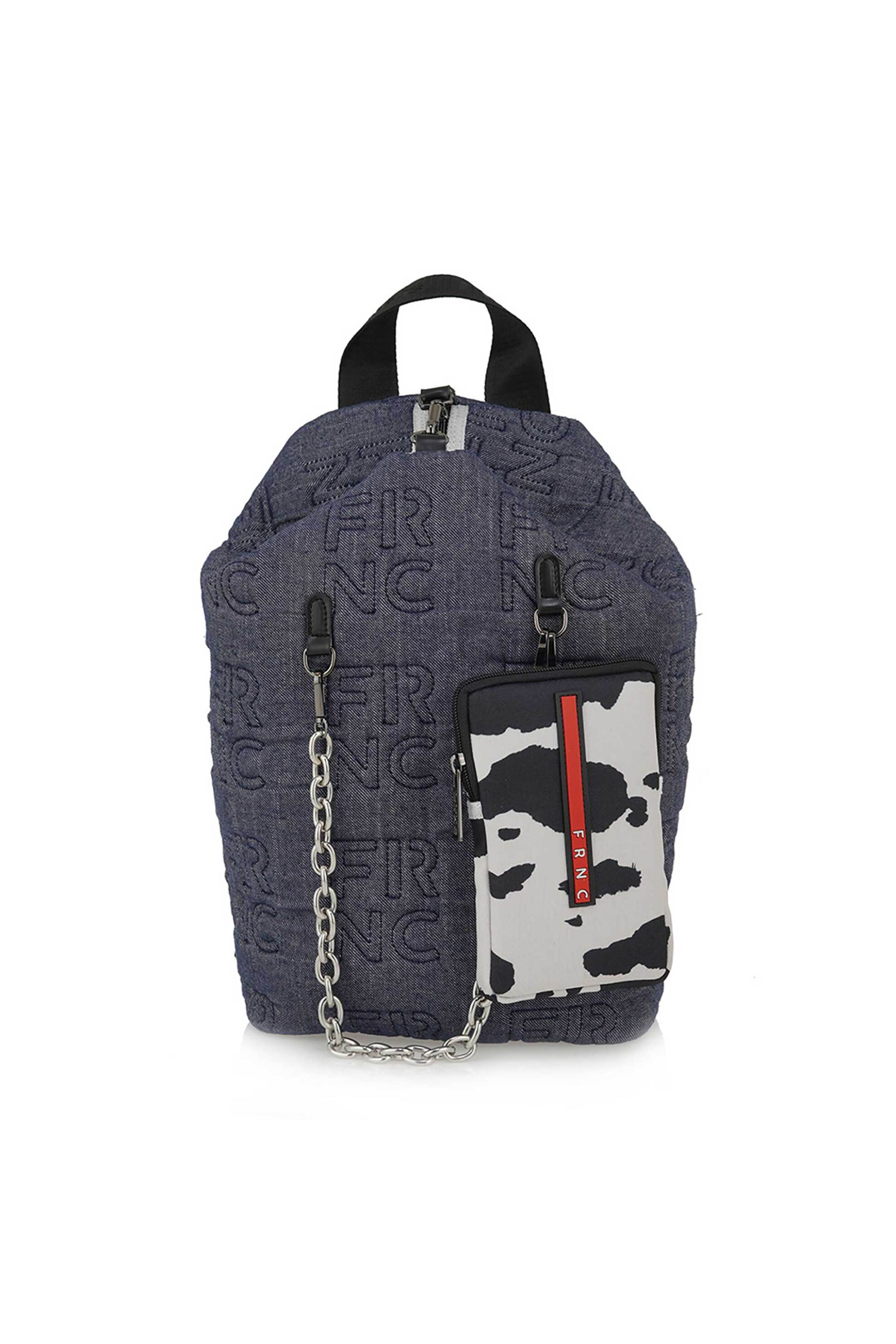 FRNC FRNC γυναικεία τσάντα πλάτης denim - U618R02291P5 Denim Blue