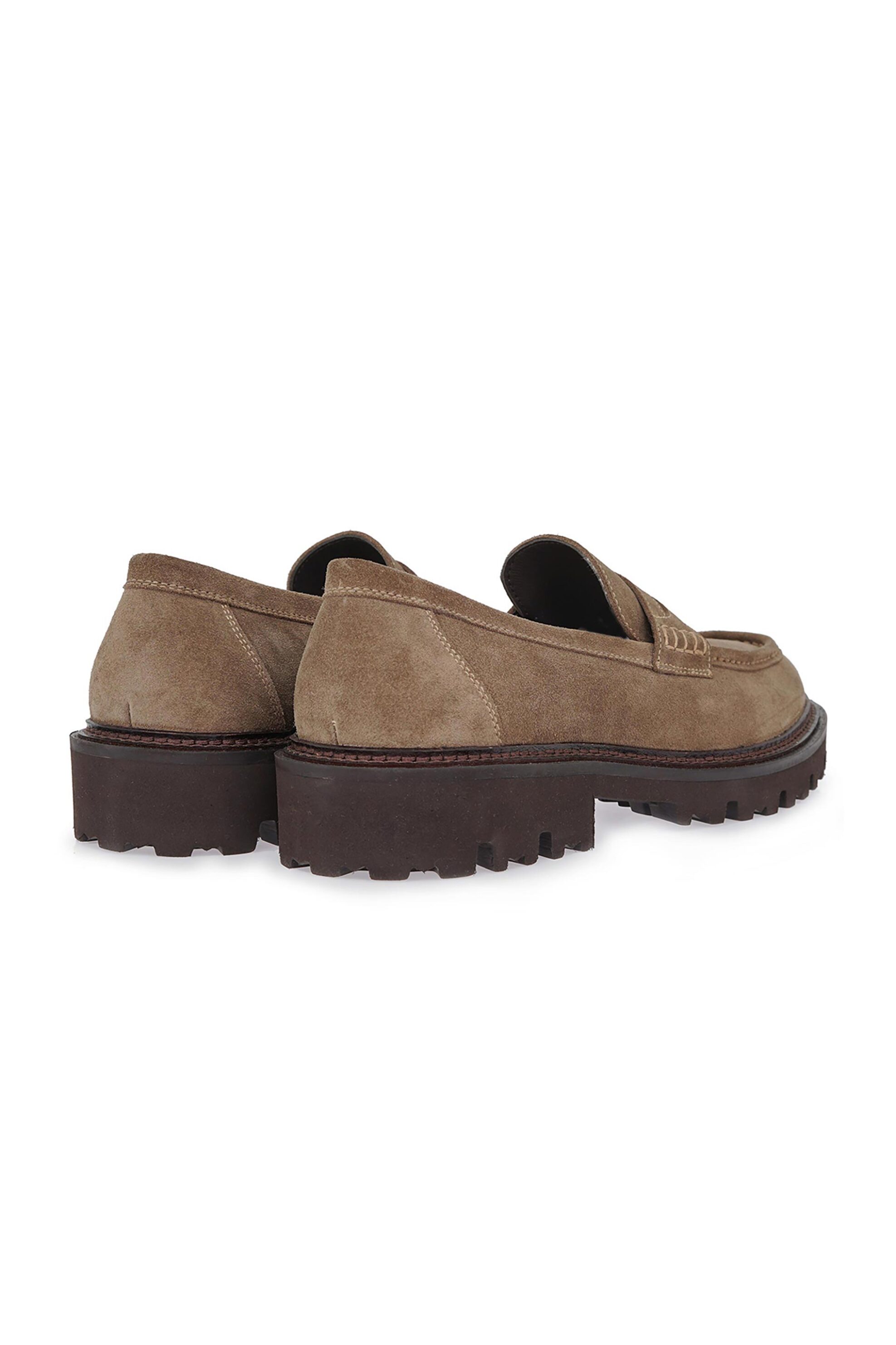 Lorenzo Russo ανδρικά suede loafers με τρακτερωτή σόλα - V562V0322547 Taupe φωτογραφία