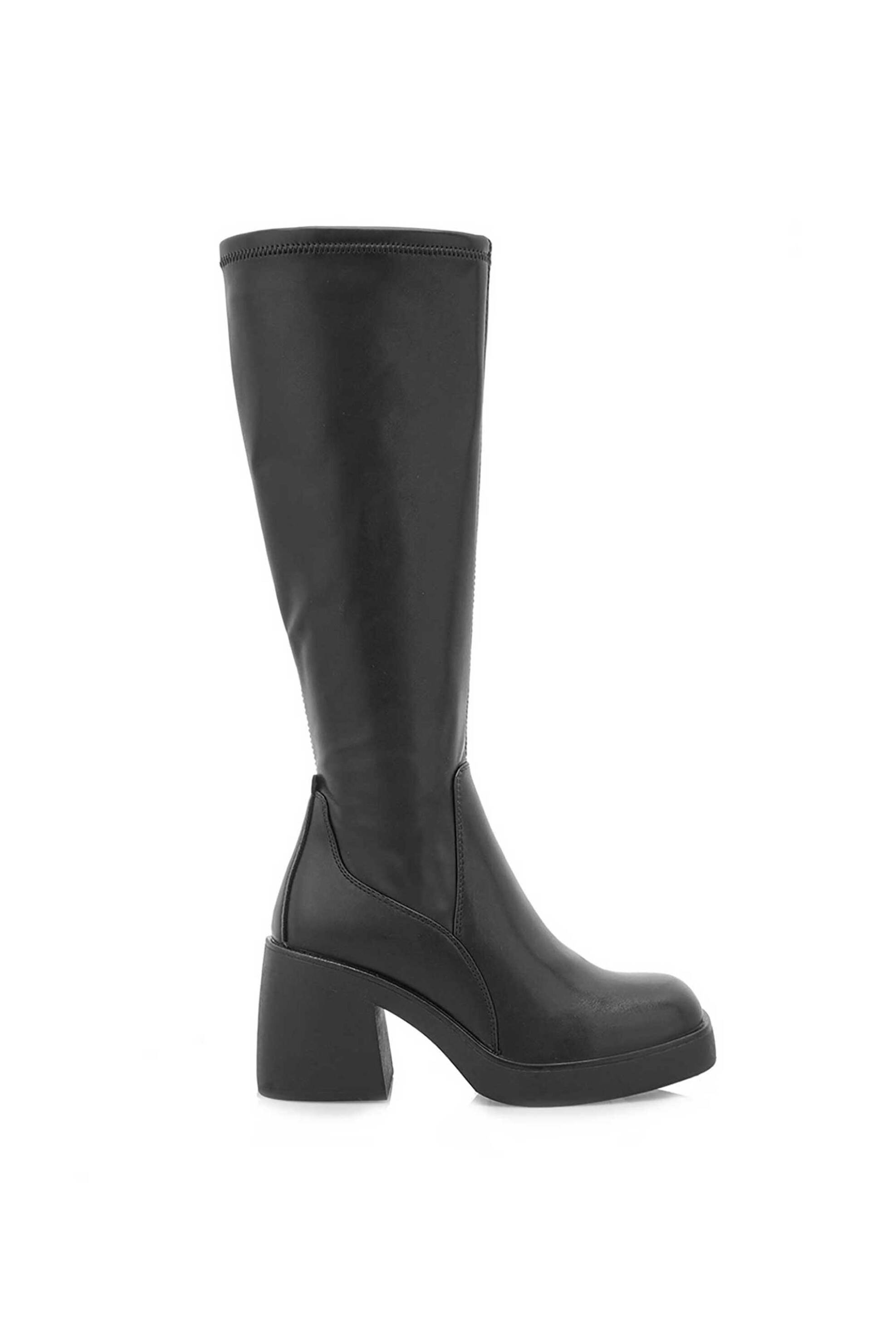 Seven γυναικείες μπότες με χοντρό τακούνι - V234Y8834001 Μαύρο