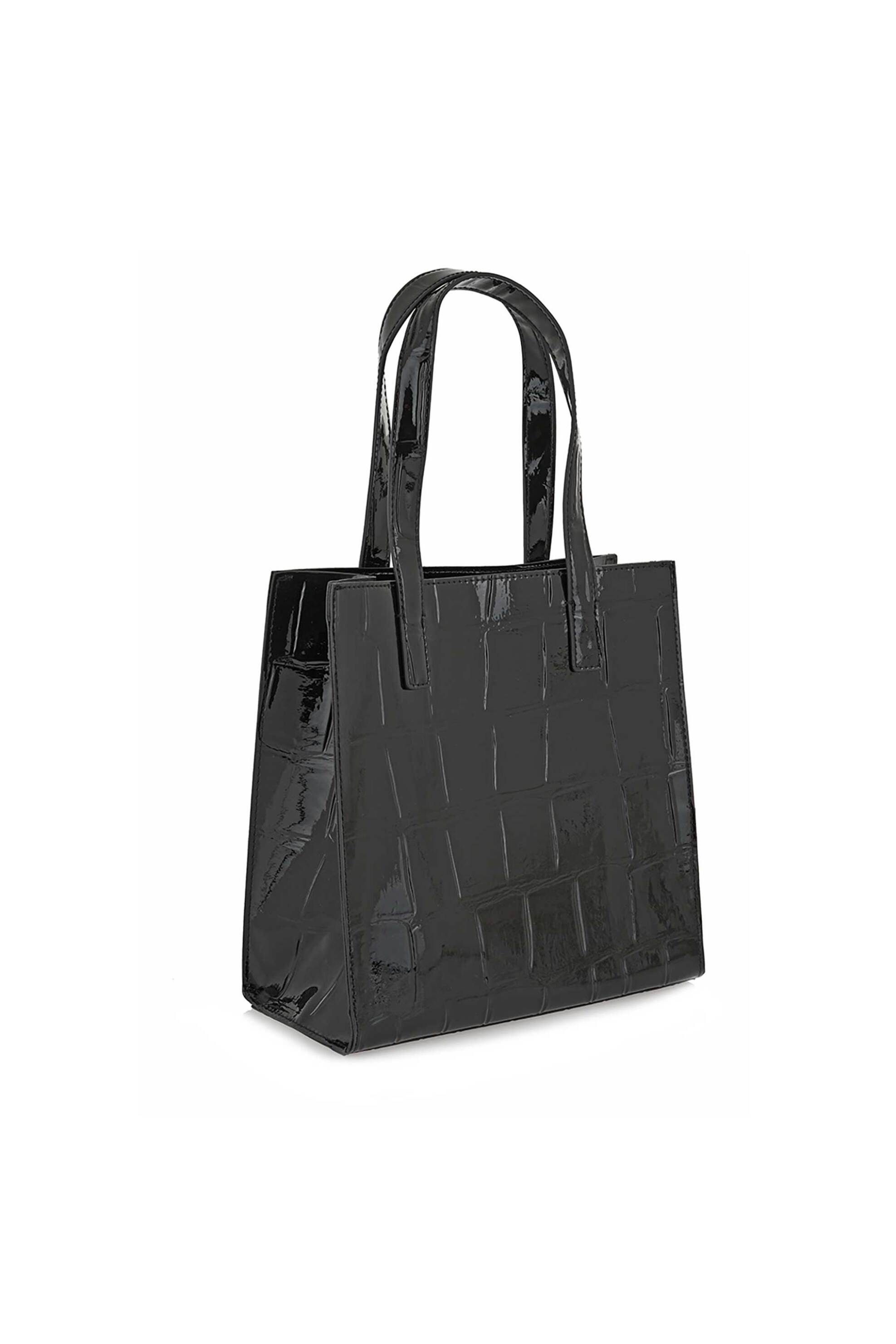 Ted Baker Γυναικεία Τσάντα Tote με Κροκό Σχέδιο - W636X5199J79 Μαύρο