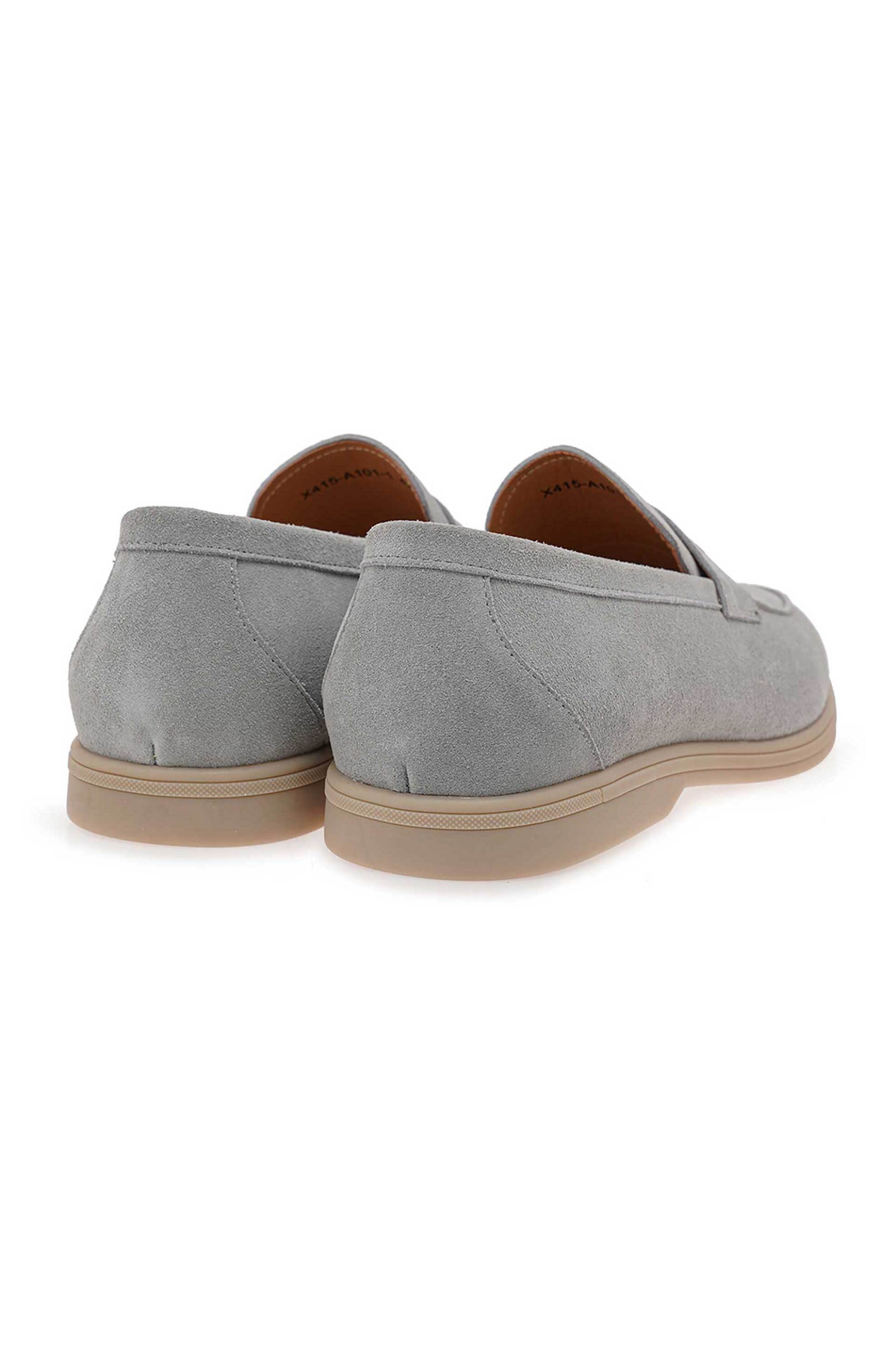 Isaac Roma Ανδρικά Δερμάτινα Loafers Μονόχρωμα - W57001011557 Γκρι