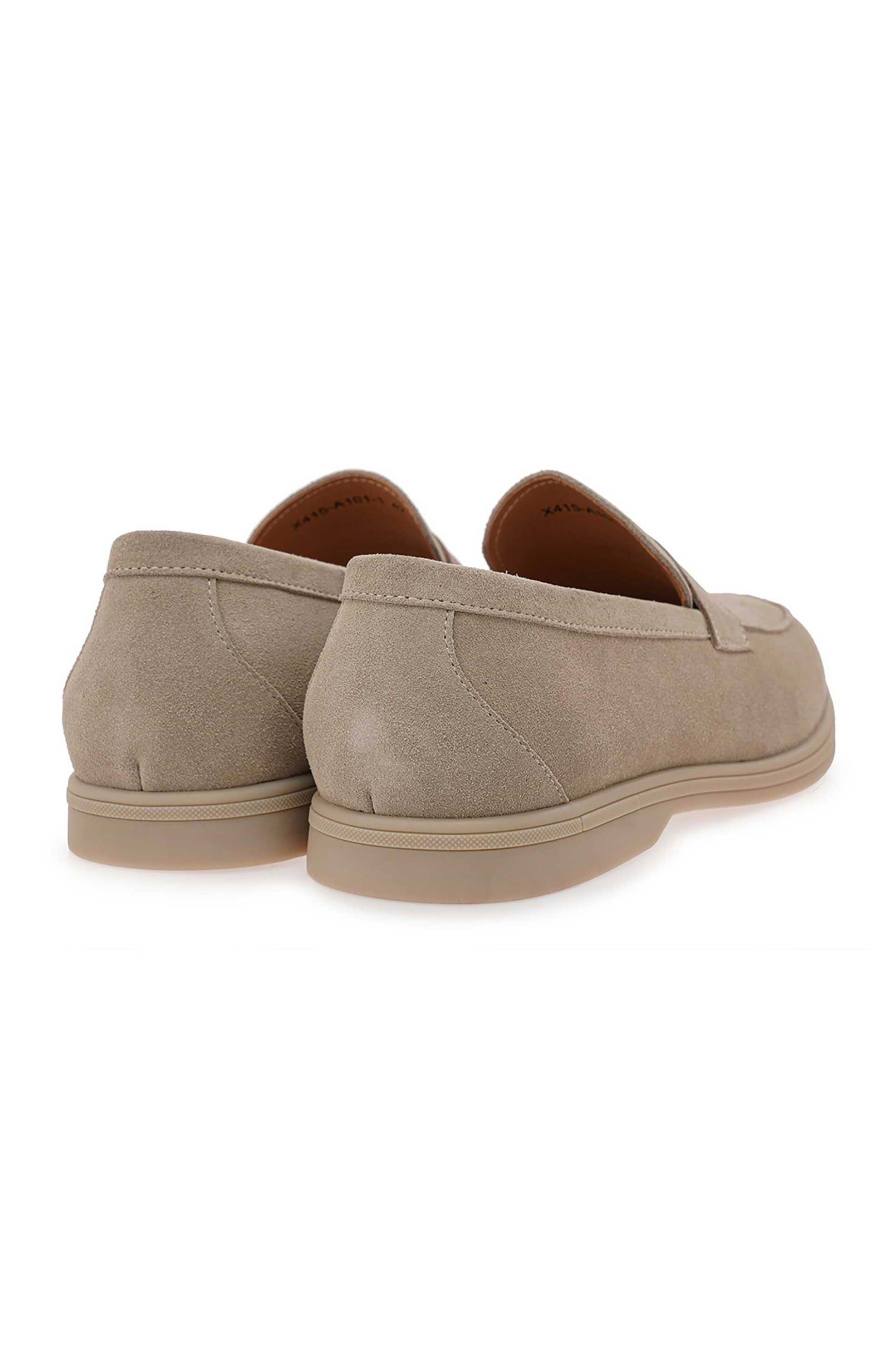 Isaac Roma Ανδρικά Δερμάτινα Loafers Μονόχρωμα - W57001011607 Μπεζ