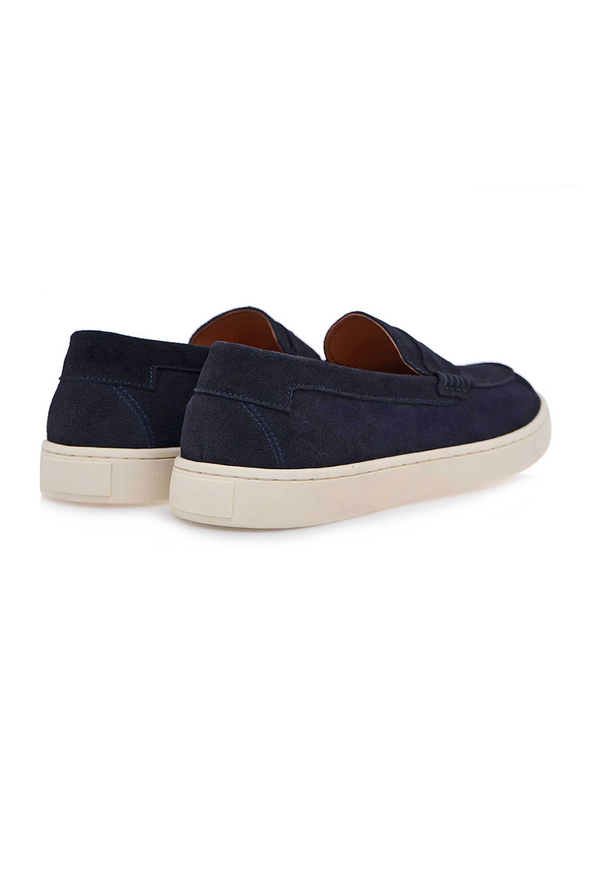 Isaac Roma Ανδρικά Δερμάτινα Loafers Μονόχρωμα - W570080111I7 Μπλε Navy