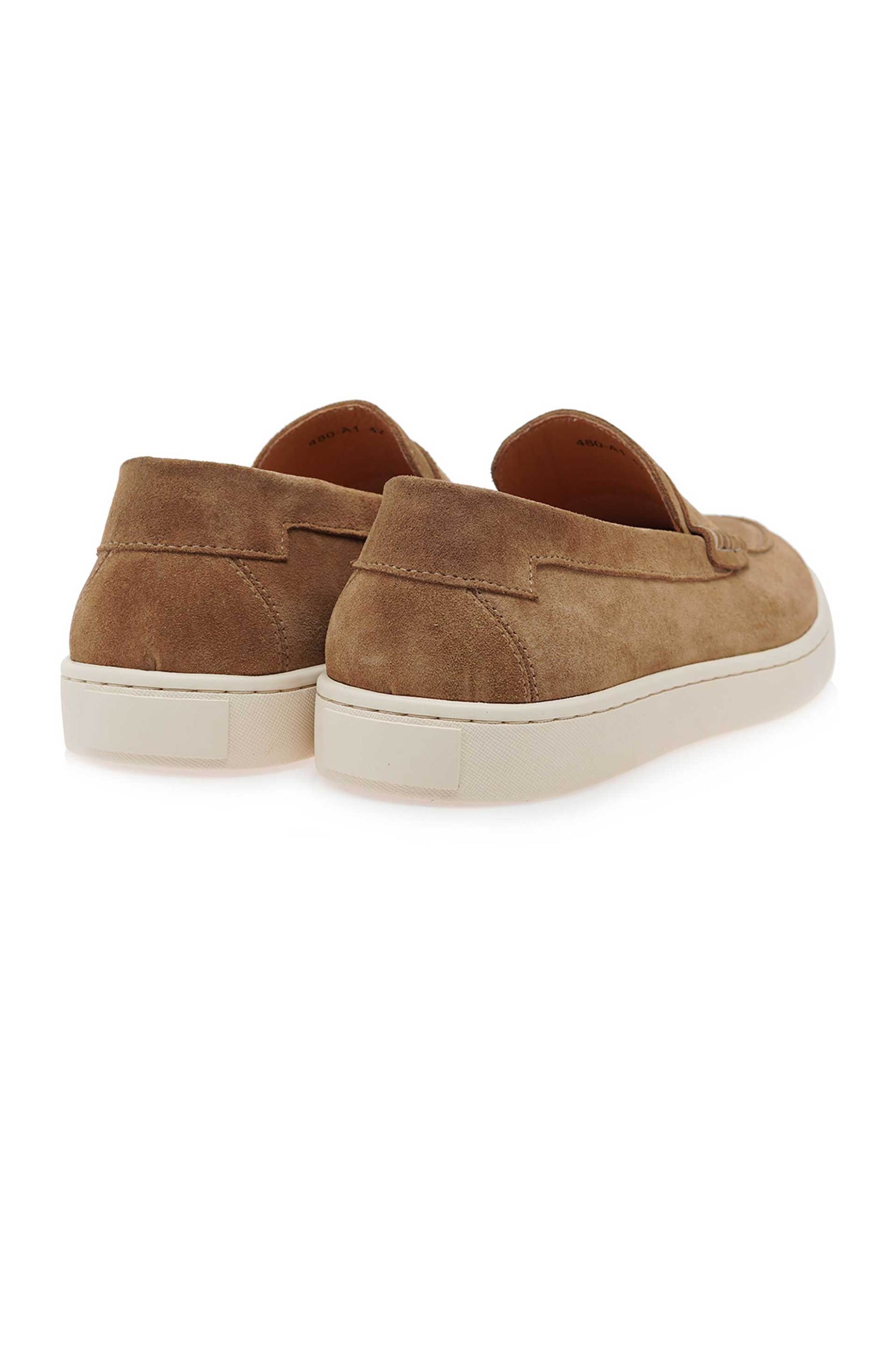 Isaac Roma Ανδρικά Δερμάτινα Loafers Μονόχρωμα - W57008011516 Καμηλό