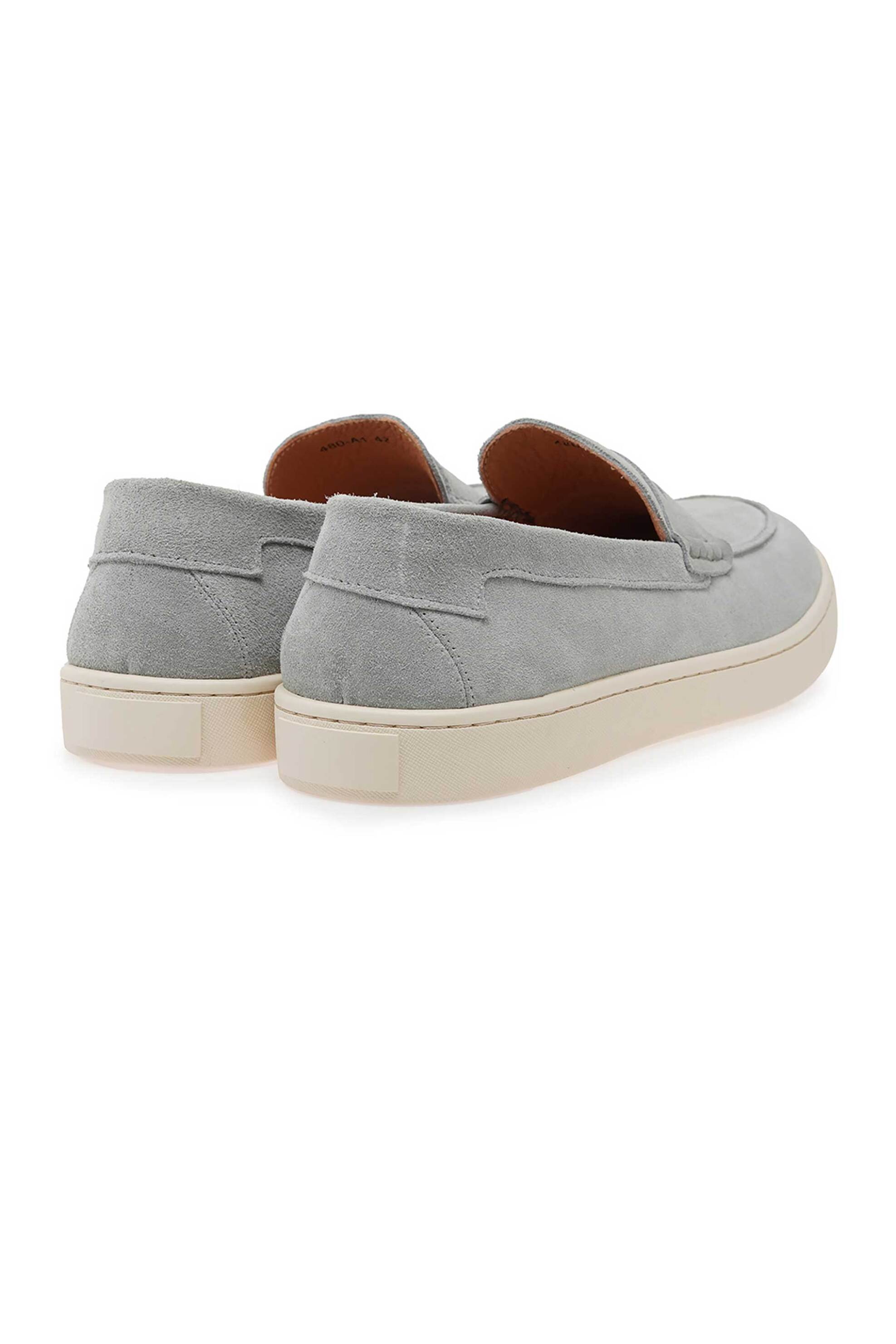 Isaac Roma Ανδρικά Δερμάτινα Loafers Μονόχρωμα - W57008011557 Γκρι