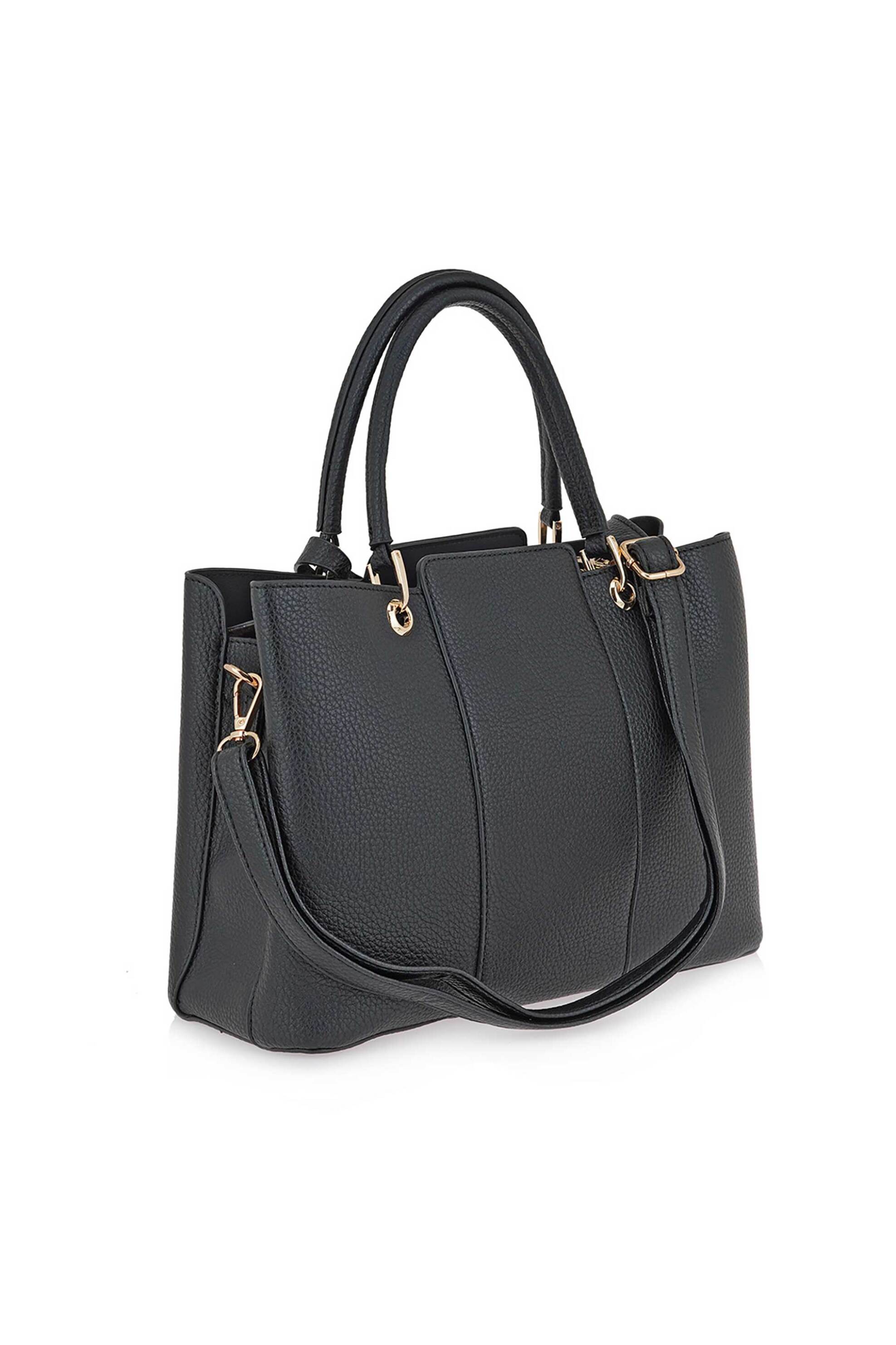 Pierre Cardin Γυναικεία Τσάντα Χειρός Μονόχρωμη - W69600559001 Μαύρο