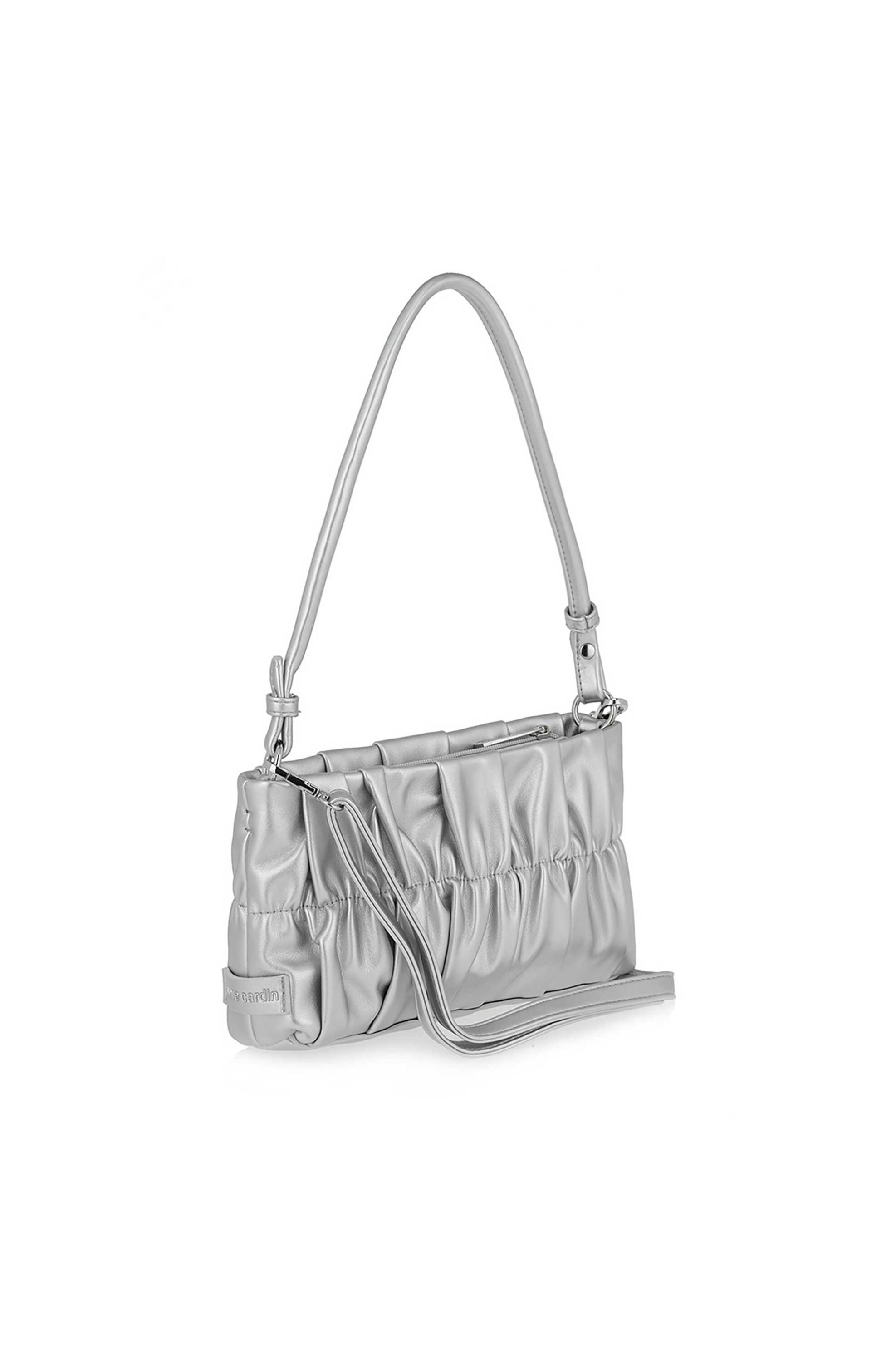 Pierre Cardin Γυναικεία Τσάντα Ώμου Μονόχρωμη - W69604519680 Ασημί
