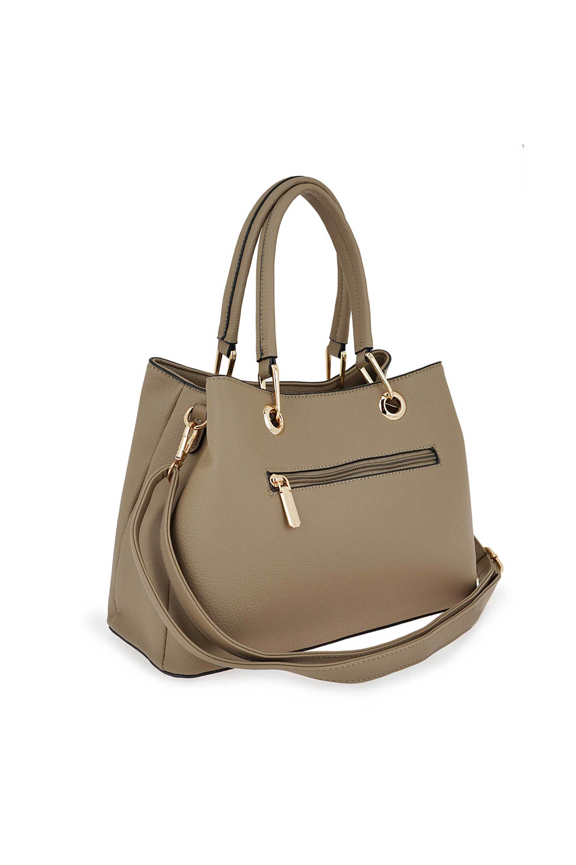 Pierre Cardin Γυναικεία Τσάντα Ώμου Μονόχρωμη - W69606779541 Taupe