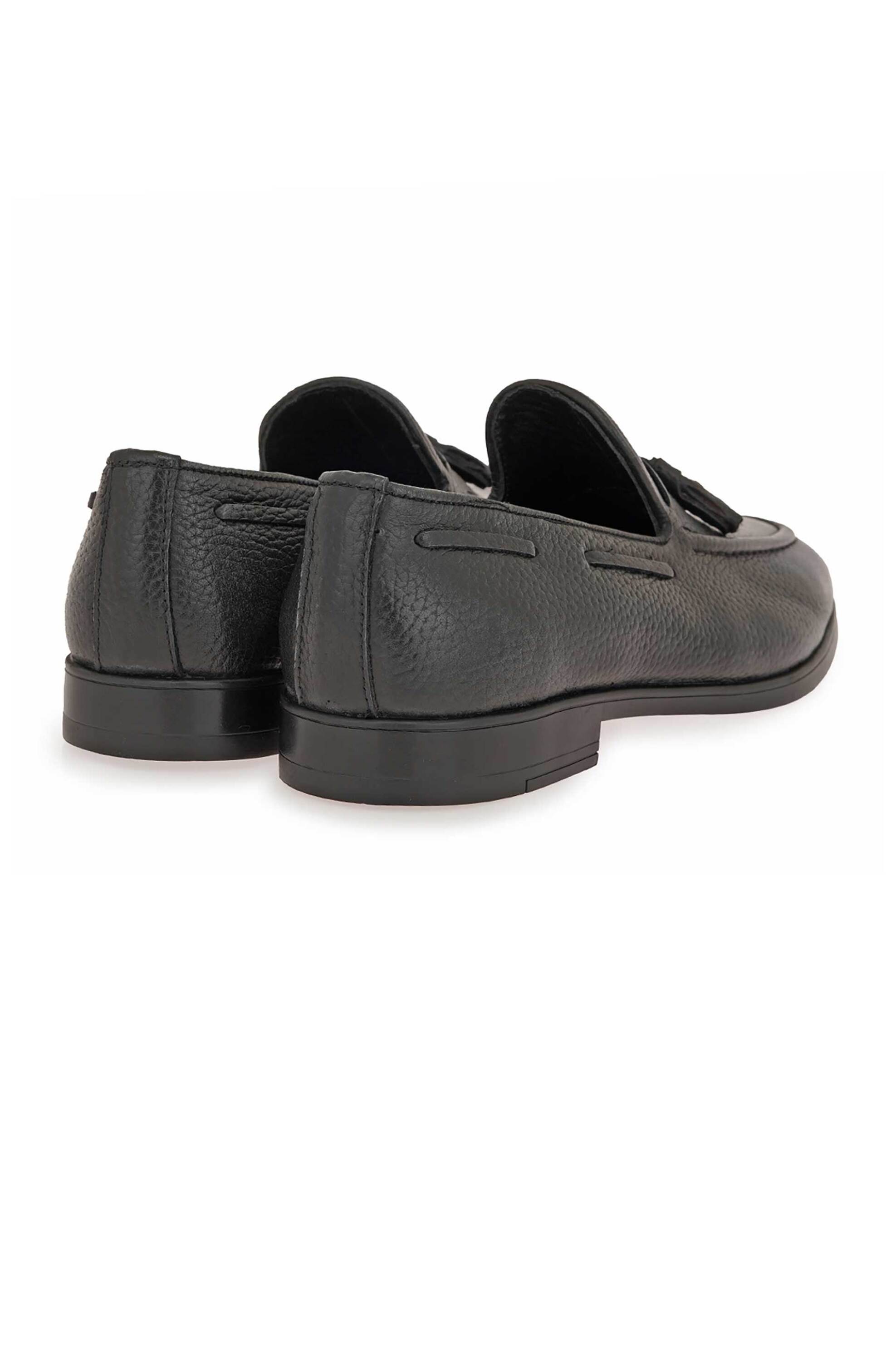 Giovanni Morelli Ανδρικά Δερμάτινα Loafers Μονόχρωμα - W553H40511E1 Μαύρο