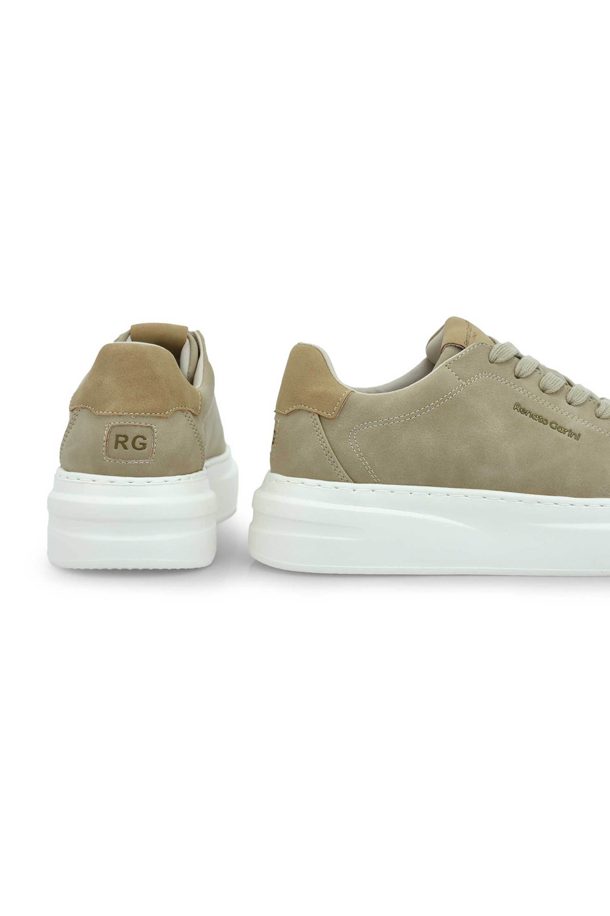 Renato Garini Ανδρικά Sneakers με Ανάγλυφο Λογότυπο - W570001834X2 Μπεζ