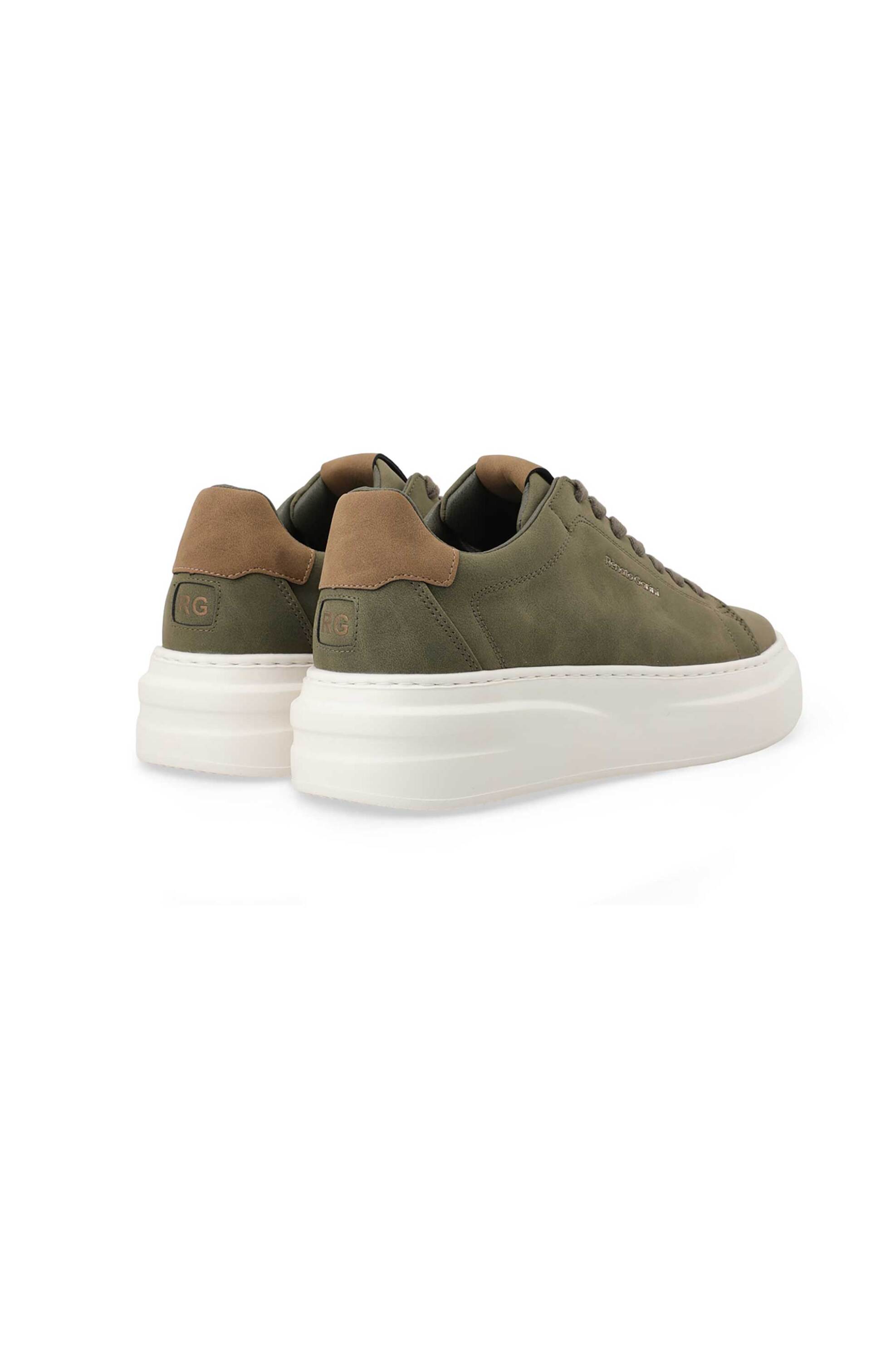Renato Garini Ανδρικά Sneakers με Ανάγλυφο Λογότυπο - W570001834X4 Χακί