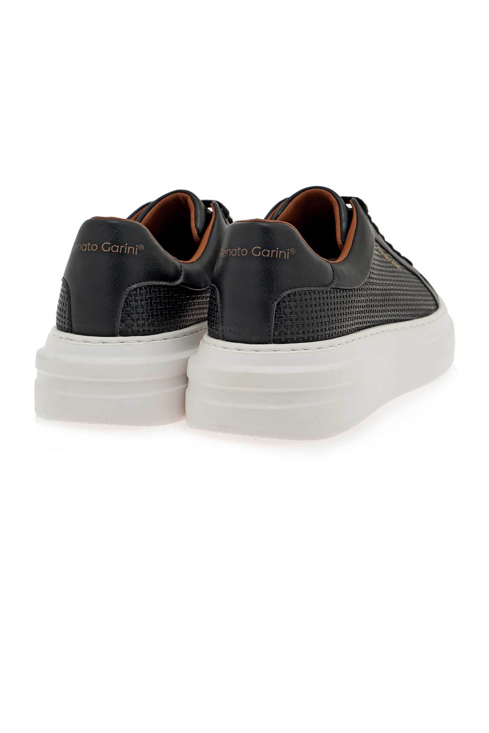 Renato Garini Ανδρικά Sneakers με Πλεκτό Σχέδιο - W57000333574 Μαύρο