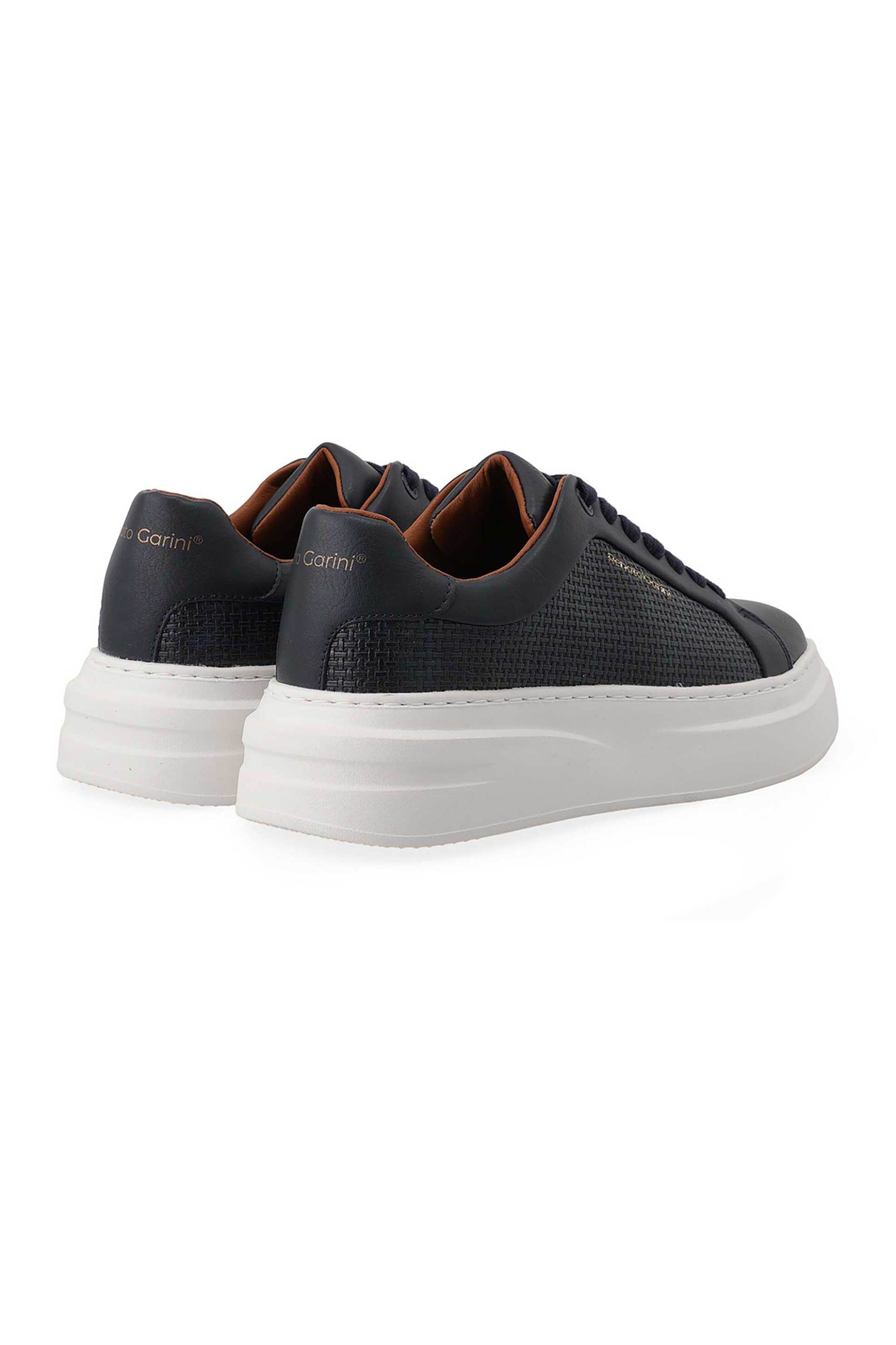 Renato Garini Ανδρικά Sneakers με Πλεκτό Σχέδιο - W57000333587 Σκούρο Μπλε