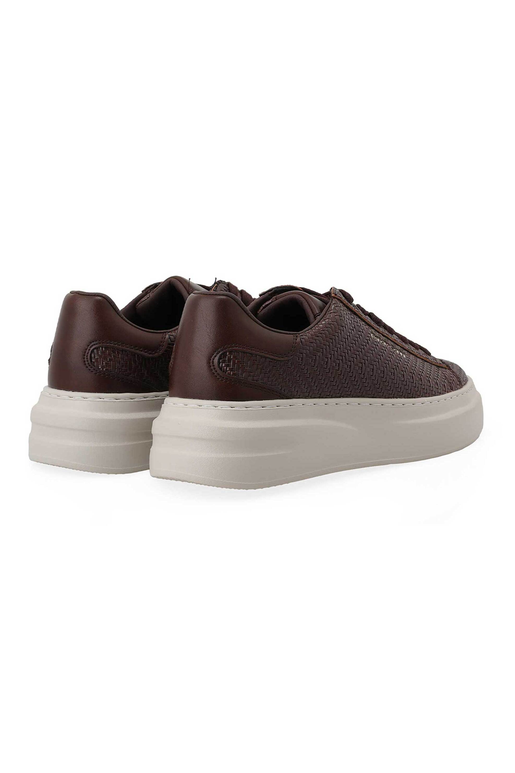 Renato Garini Ανδρικά Sneakers με Πλεκτό Σχέδιο - W57000903419 Καφέ